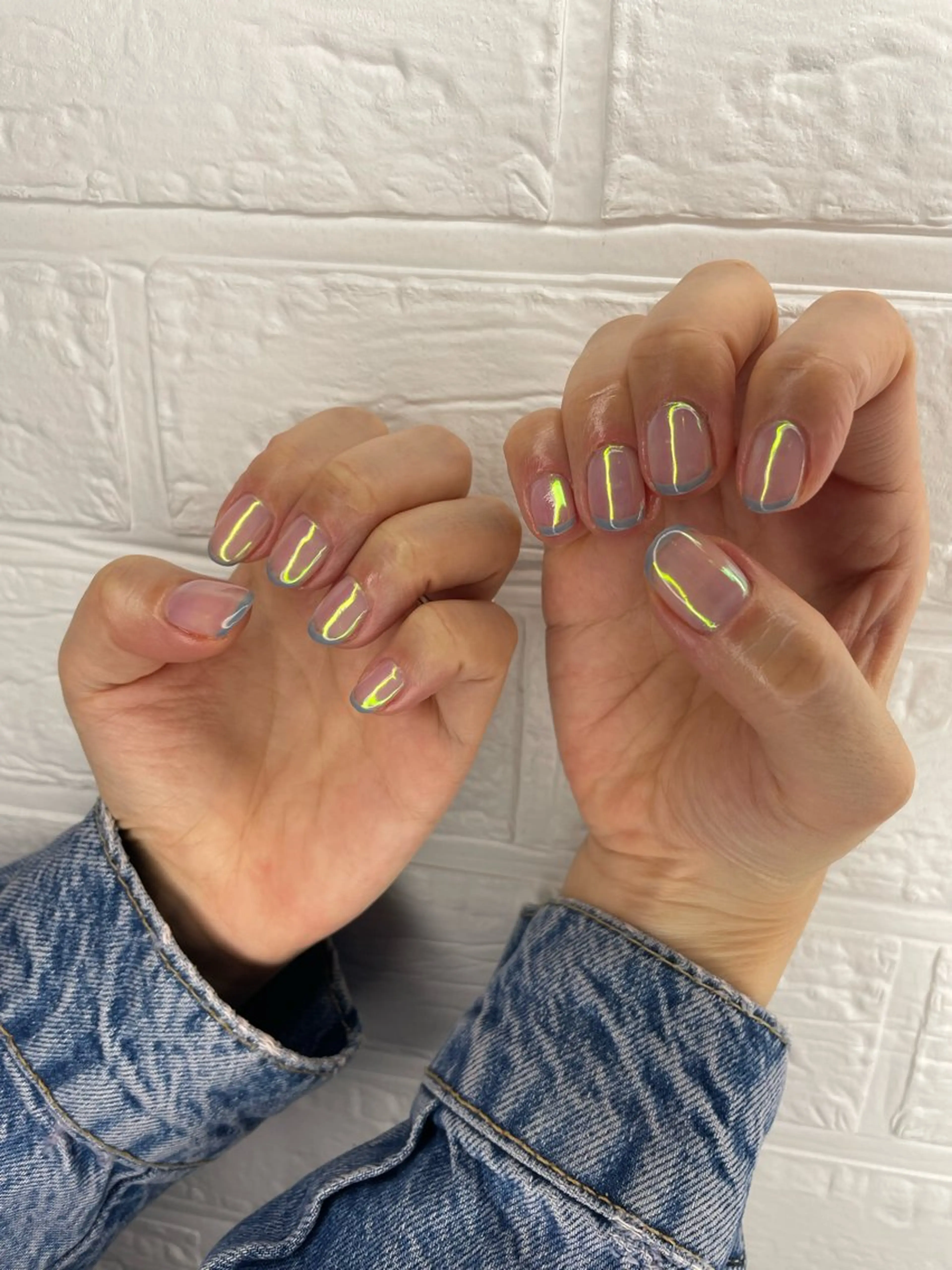 ネイル オーロラネイル ブルー laviebelle norikoのネイルデザイン