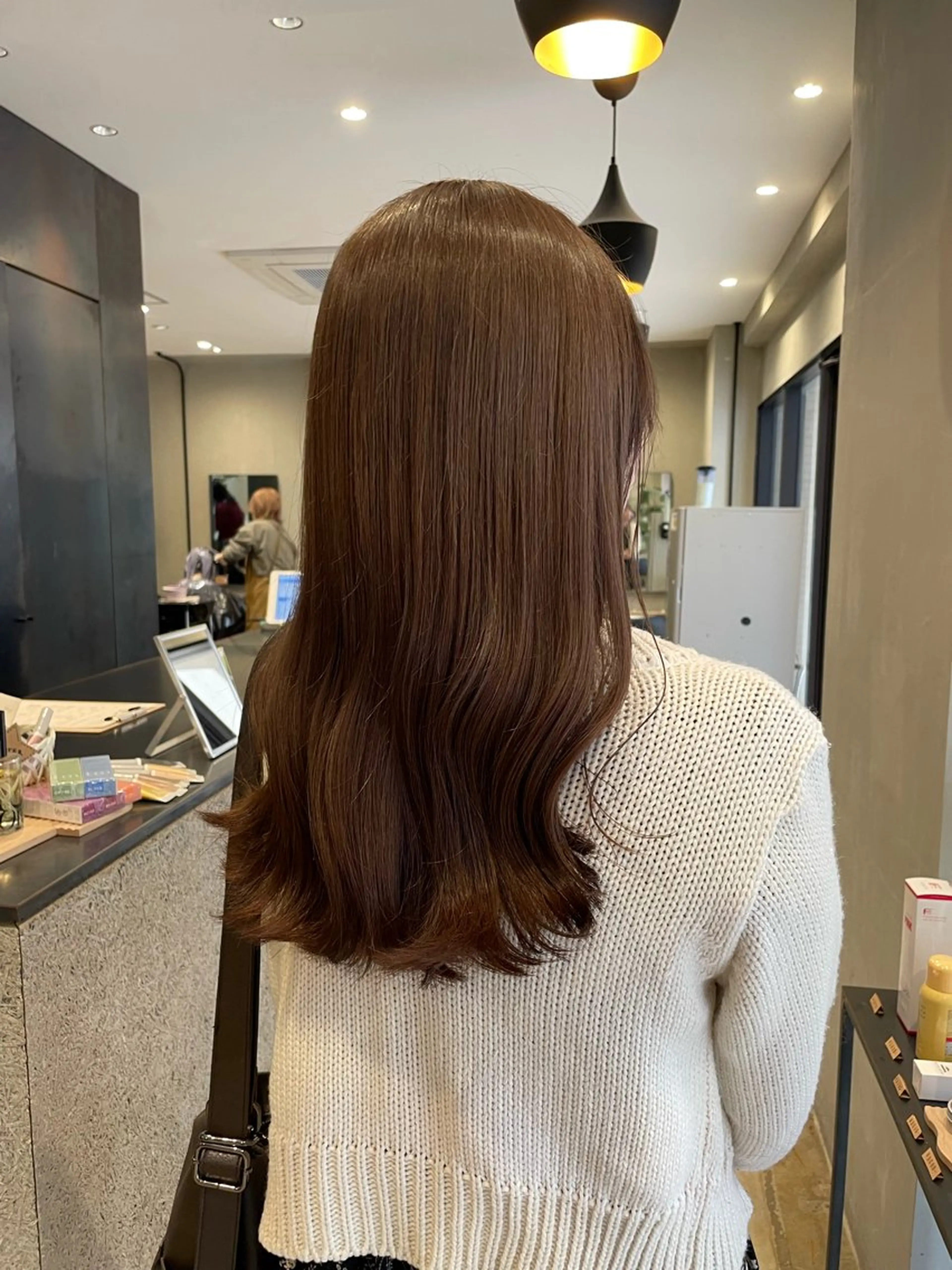 ロング カラー ブリーチ ブリーチなしカラー 博多/ブリーチ/レイ ヤーカット/莉子のヘアスタイル