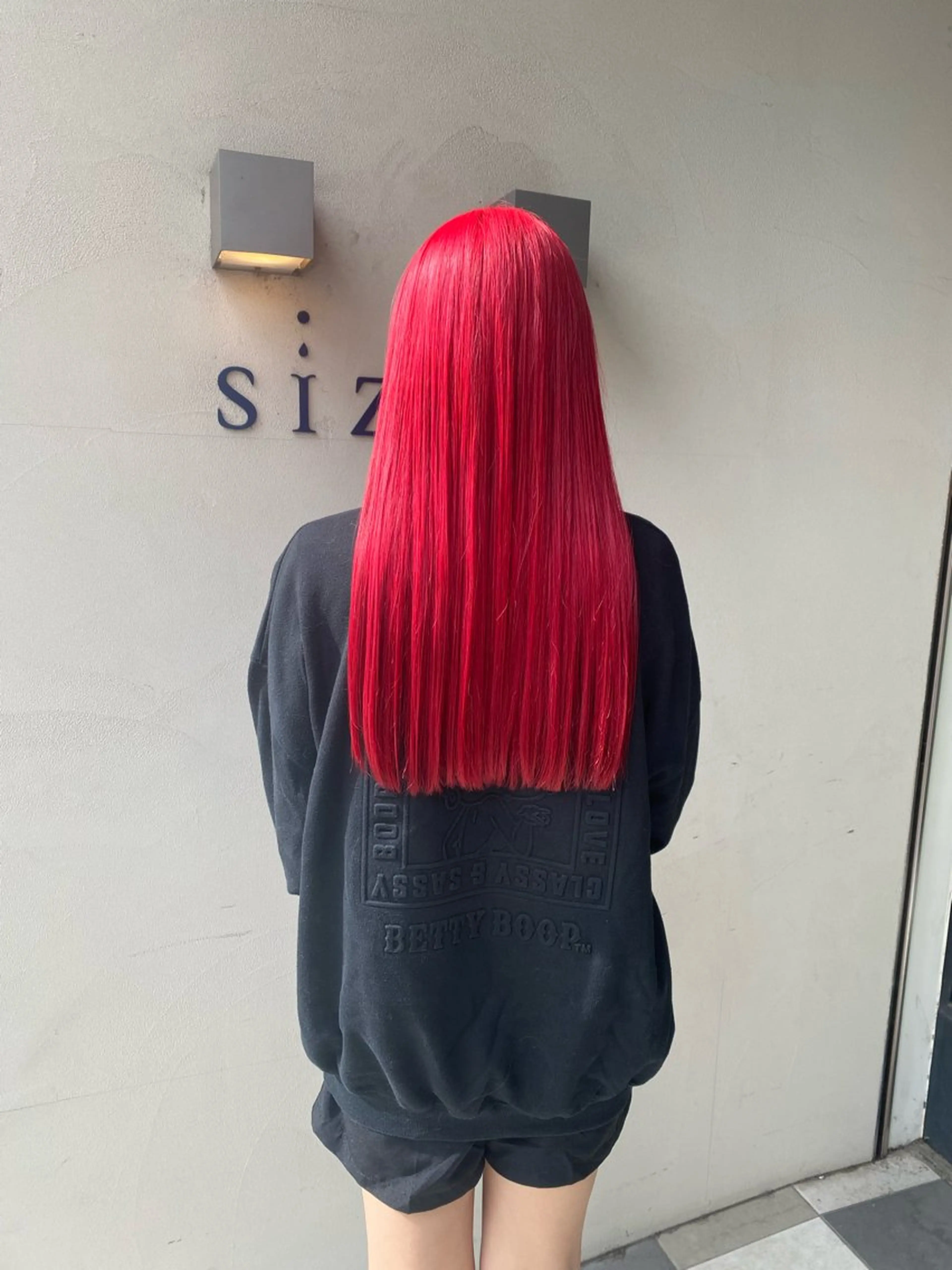 セミロング カラー ブリーチ ヘアカラー トリートメント 美容室 sizukのヘアスタイル