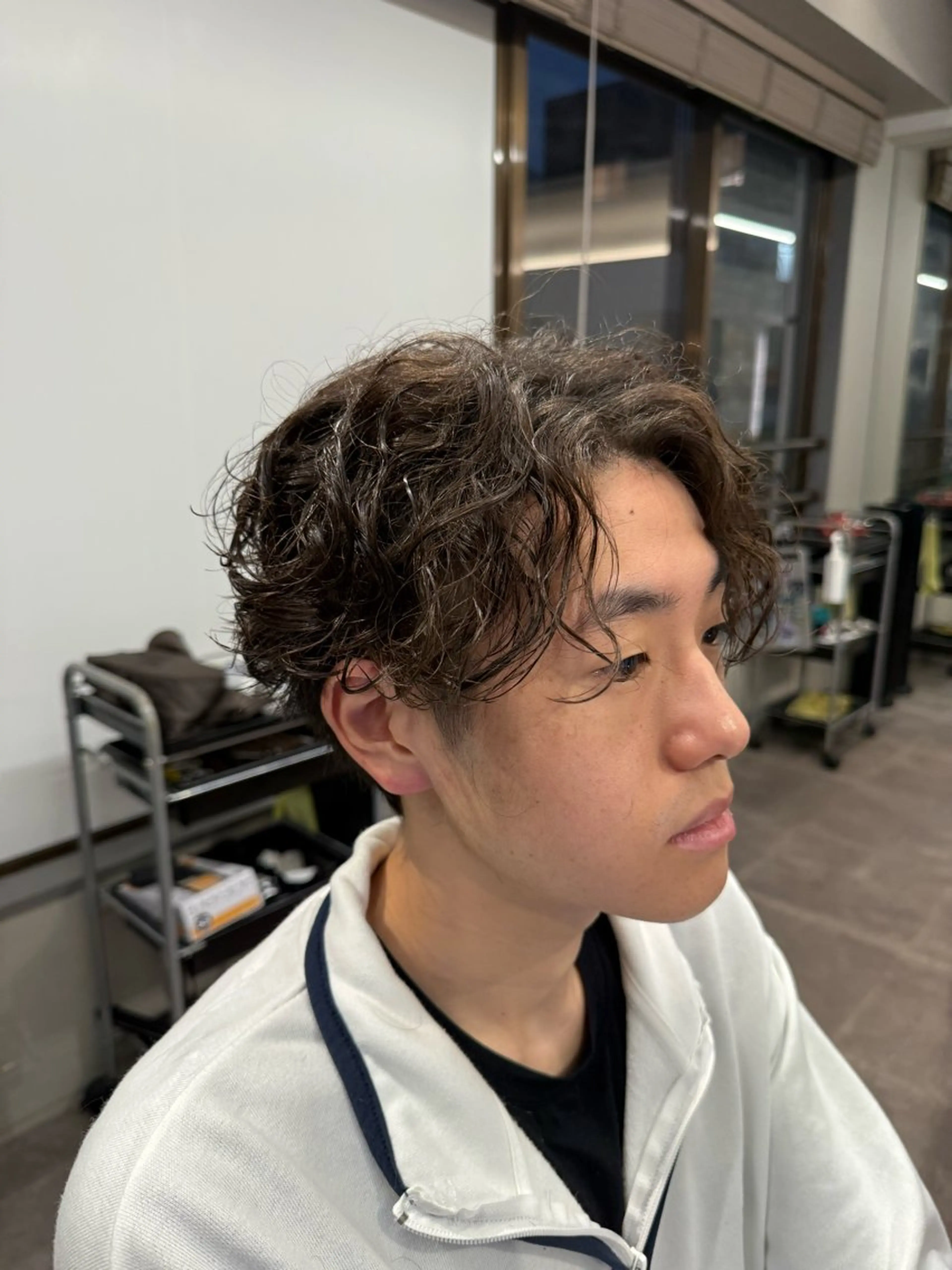 ショート パーマ メンズ カット パーマ fan.ray⚽️ 髙橋翔一のヘアスタイル