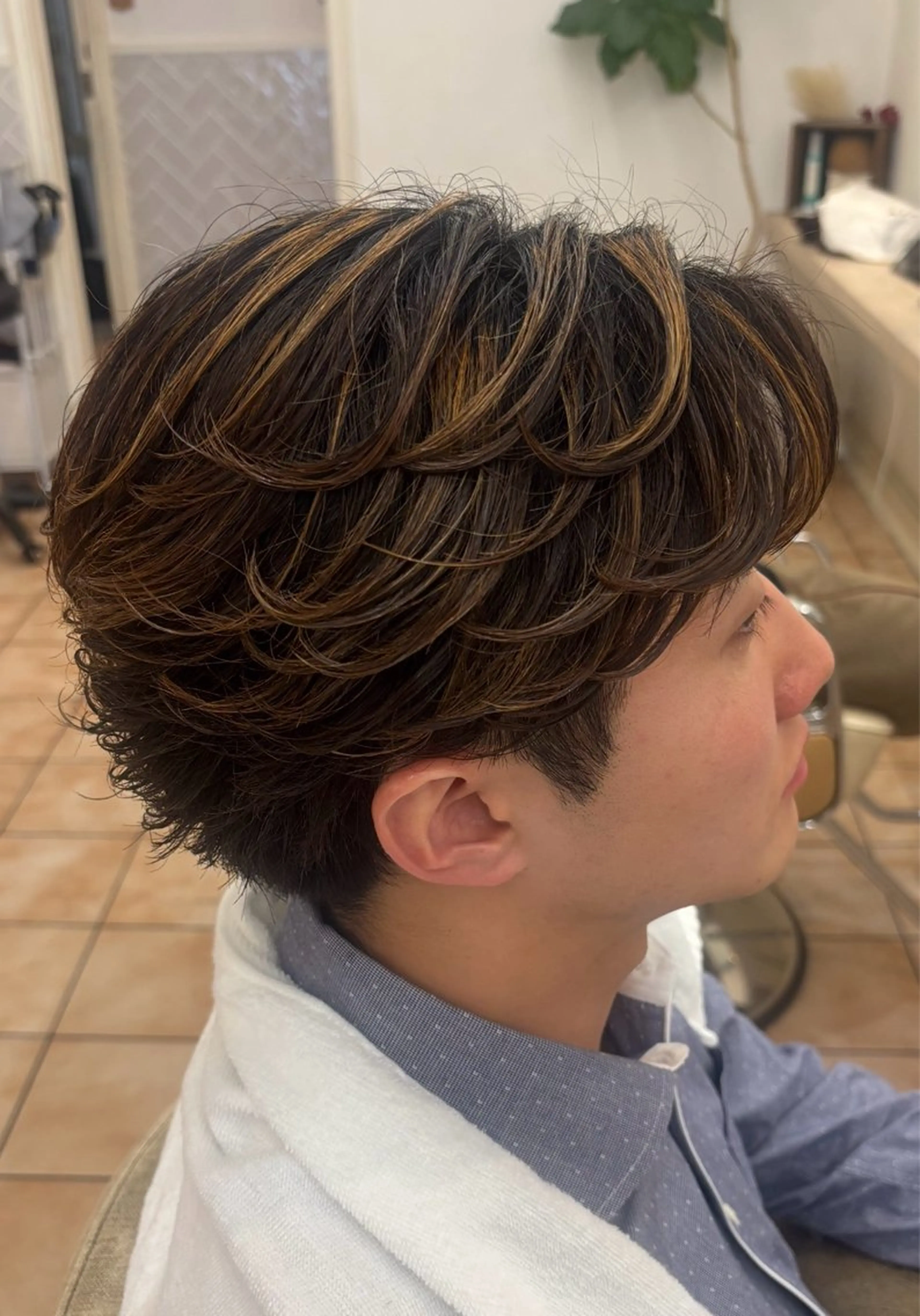 ショート メンズ ヘアカラー 山口 晃汰のヘアスタイル