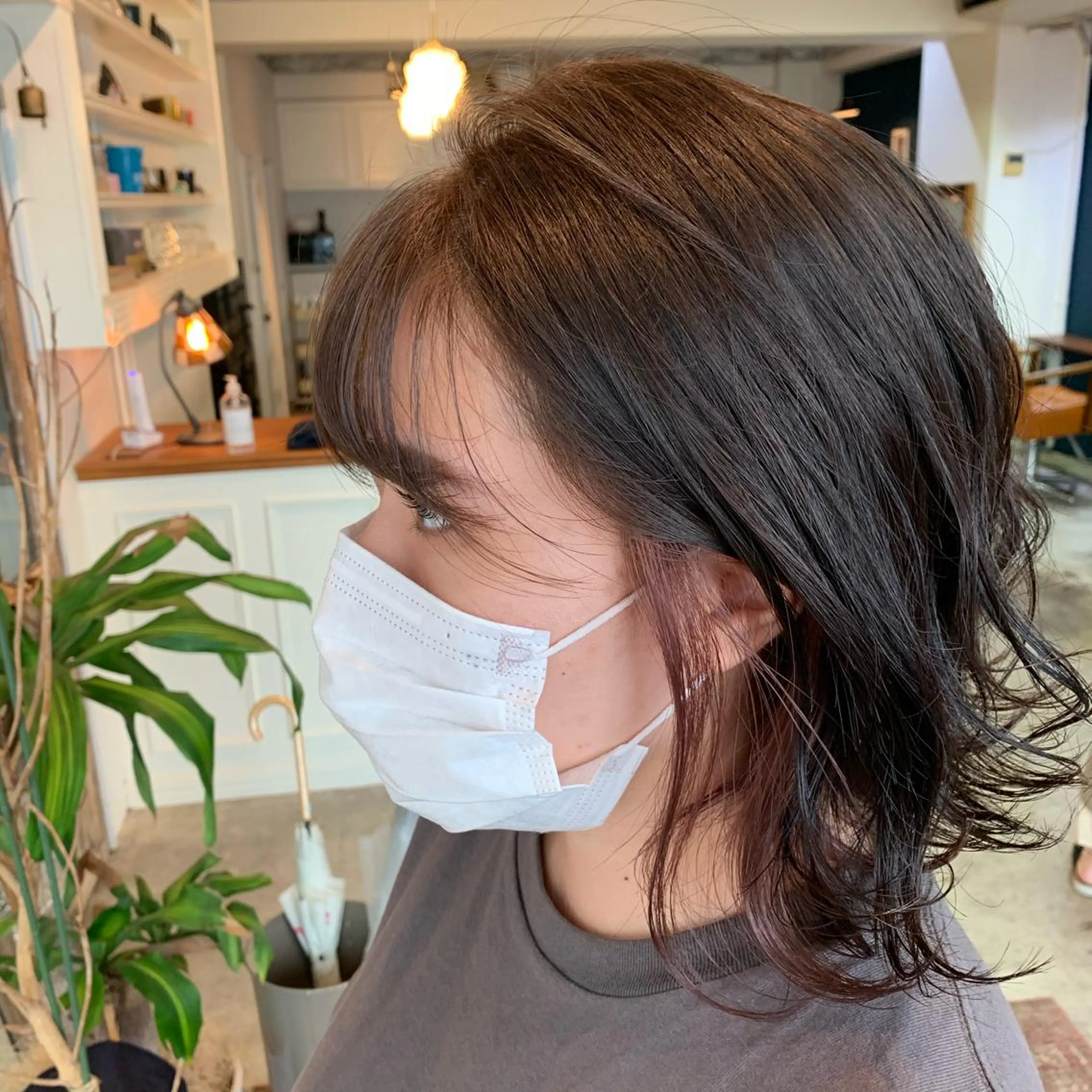 ミディアム カラー ヘアアレンジ ヘアカラー トリートメント 山崎 澪 レイヤーカット/大宮のヘアスタイル