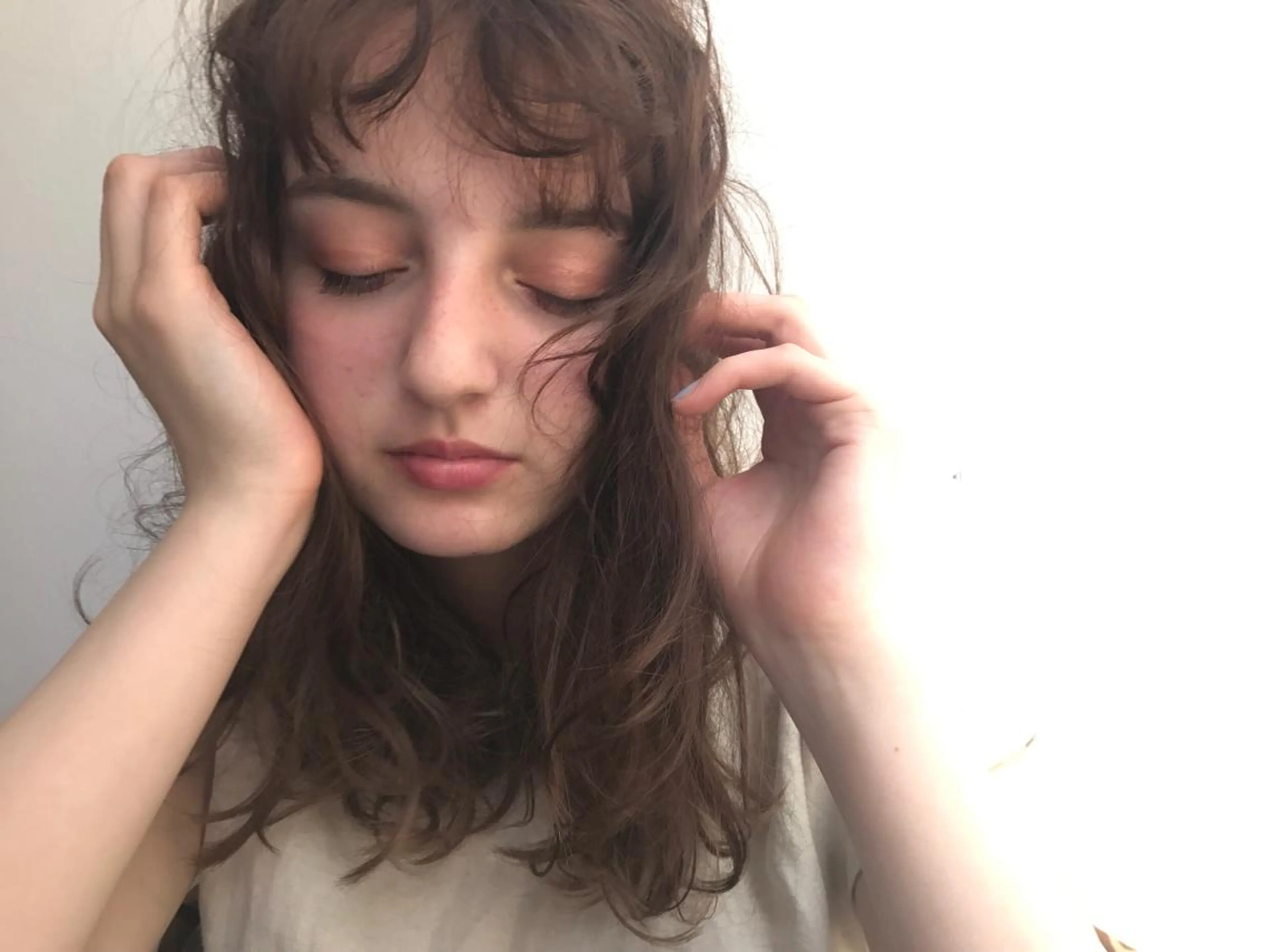 カラー 💓パーマ，💗 レイヤーカットのヘアスタイル