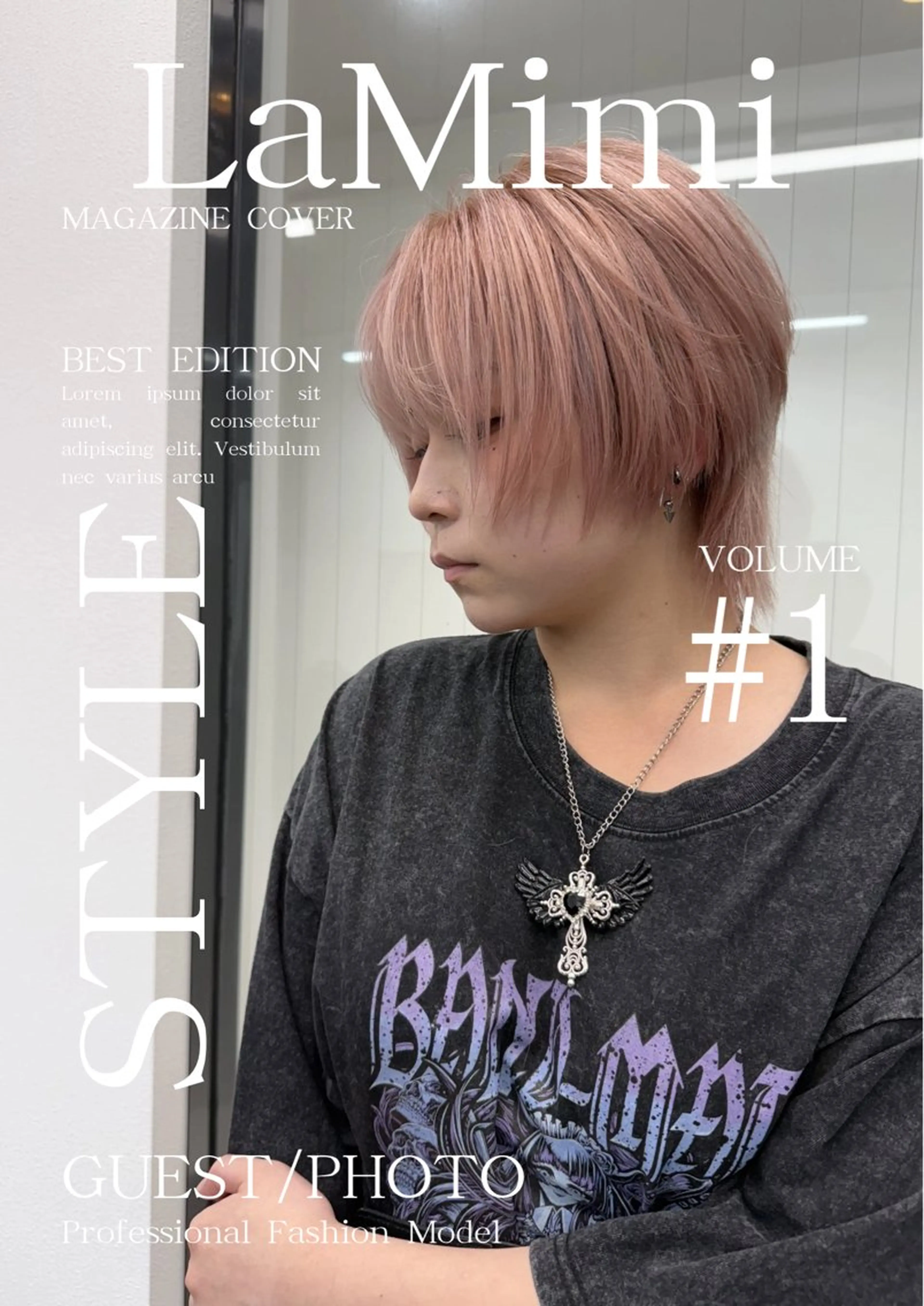 ショート カラー バレイヤージュ ミストバング ブリーチ 透明感カラー ダブルカラー La Mimiのヘアスタイル