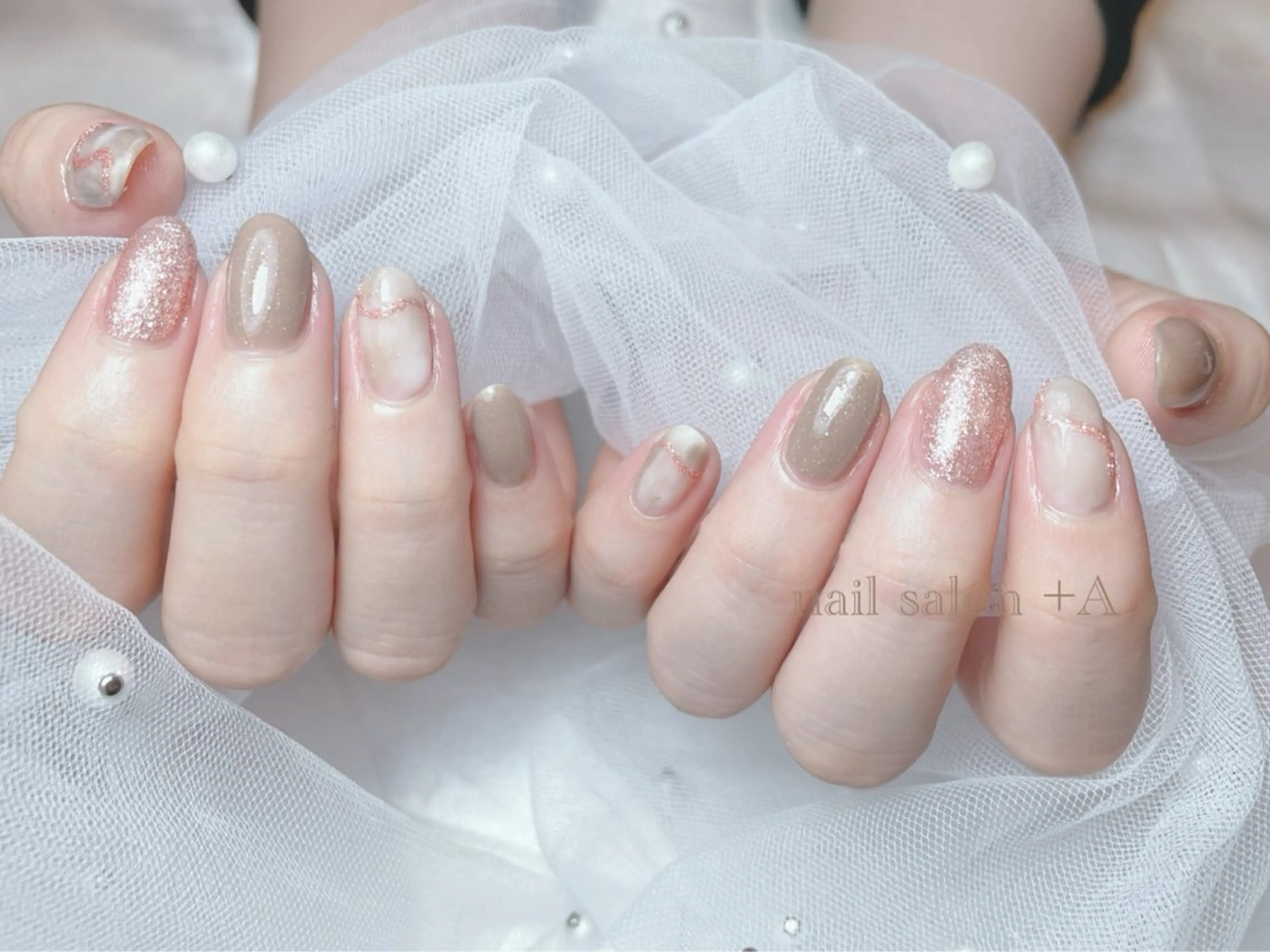 ミディアム ハンドネイル Nail Salon +Aのネイルデザイン
