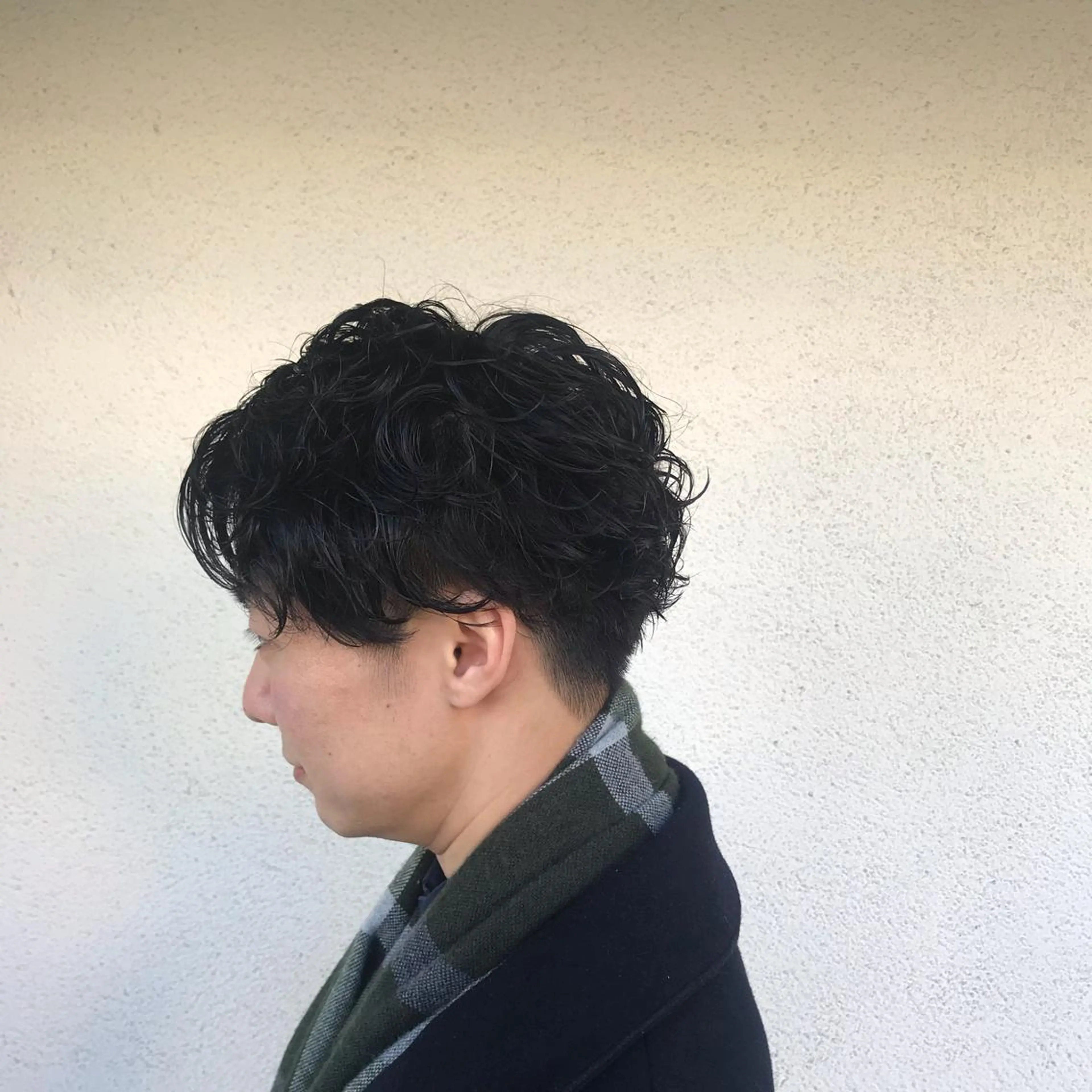 ショート カラー パーマ メンズ ニュアンスパーマ／ レイヤー／茶屋町のヘアスタイル