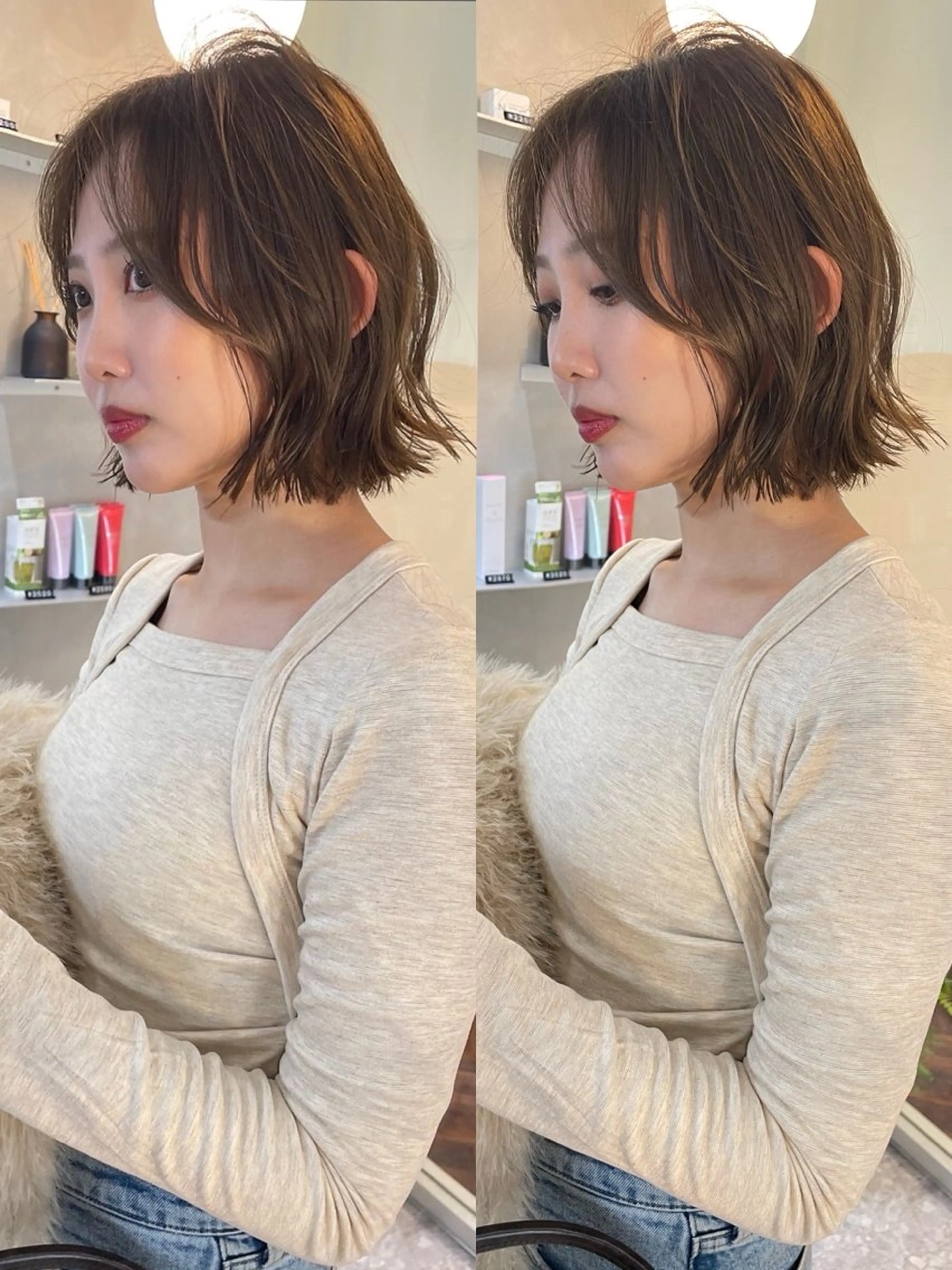 ショート ボブ 似合わせカット カット トリートメント ボブ/透明感カラー/ 赤み消し/miyaのヘアスタイル