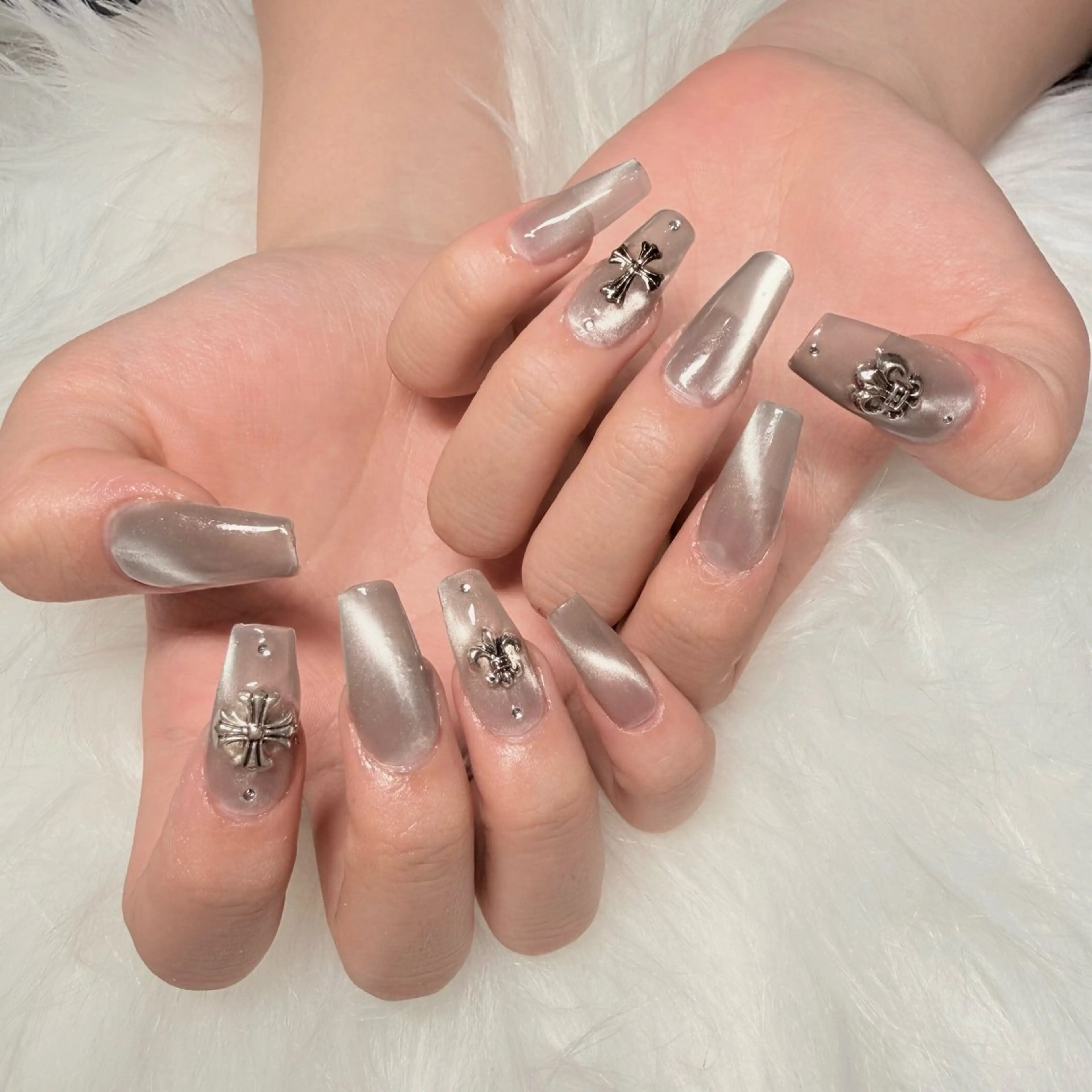 【Jrネイリスト】チップ長さだし+マグネットネイル 付け替えオフ無料！の写真