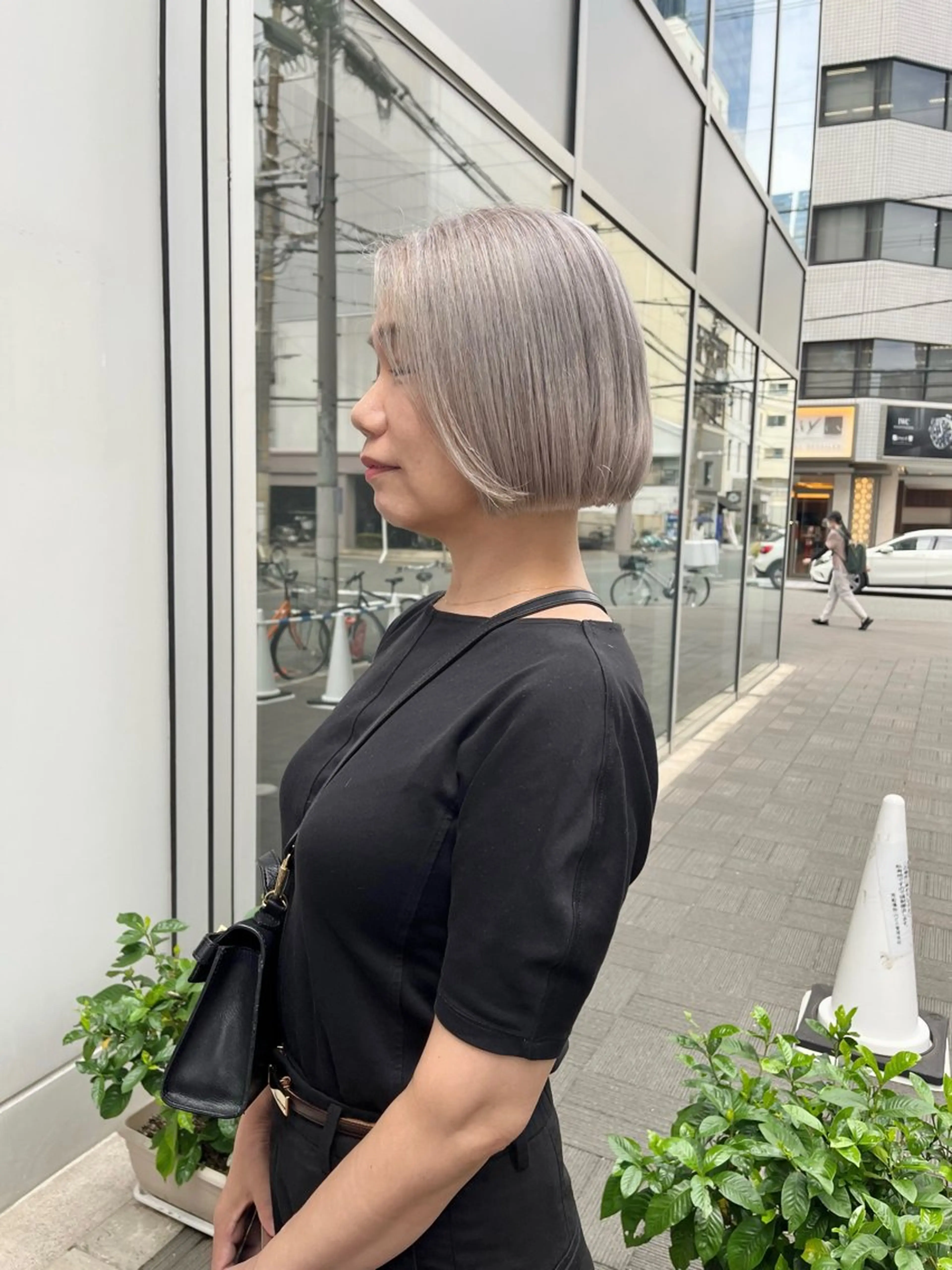 ショート カラー ハイトーンカラー シルバー ホワイトシルバー ボブ カット ヘアカラー ショート/パーマ/ カラー/FUKOのヘアスタイル