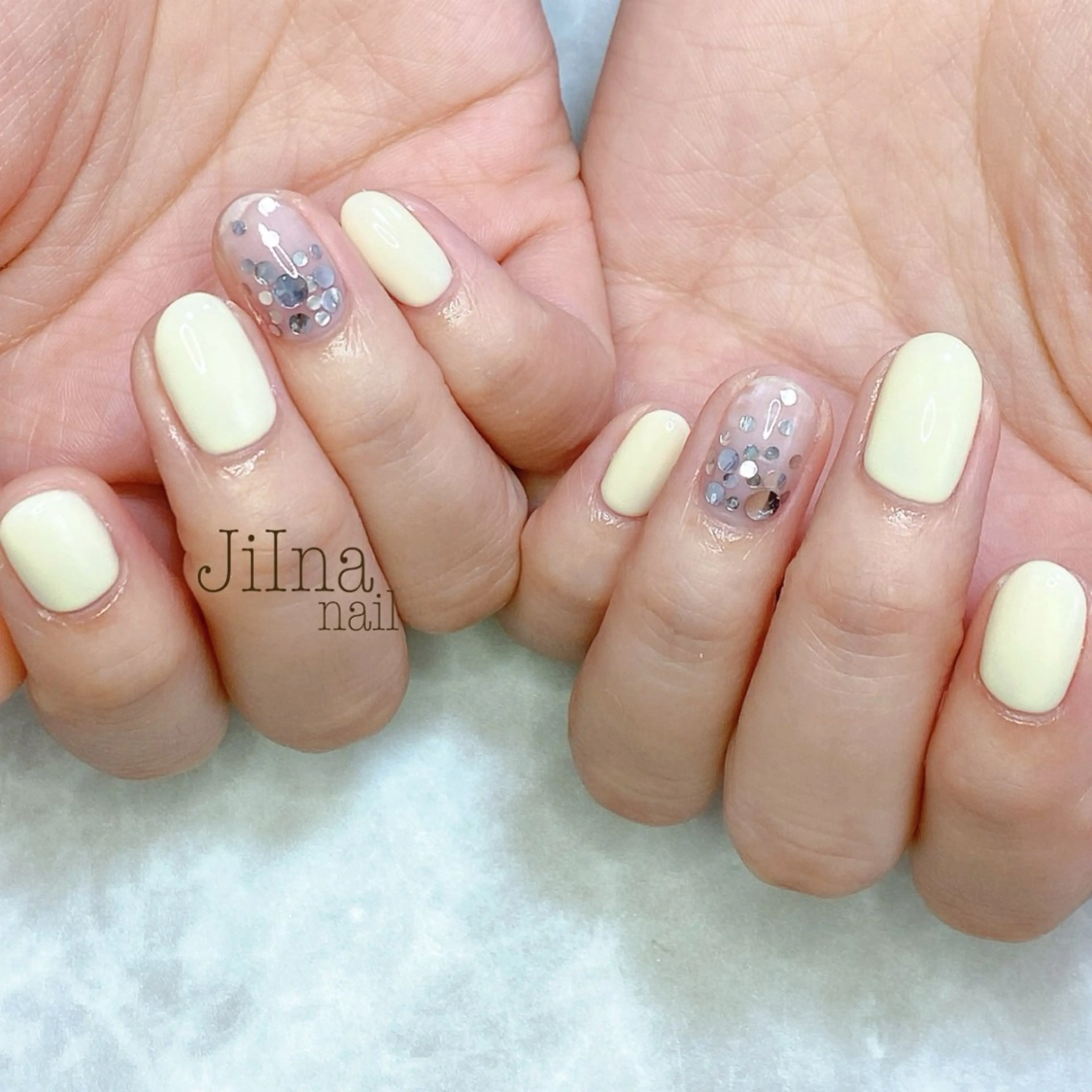 ネイル 黄色 JiIna nailのネイルデザイン