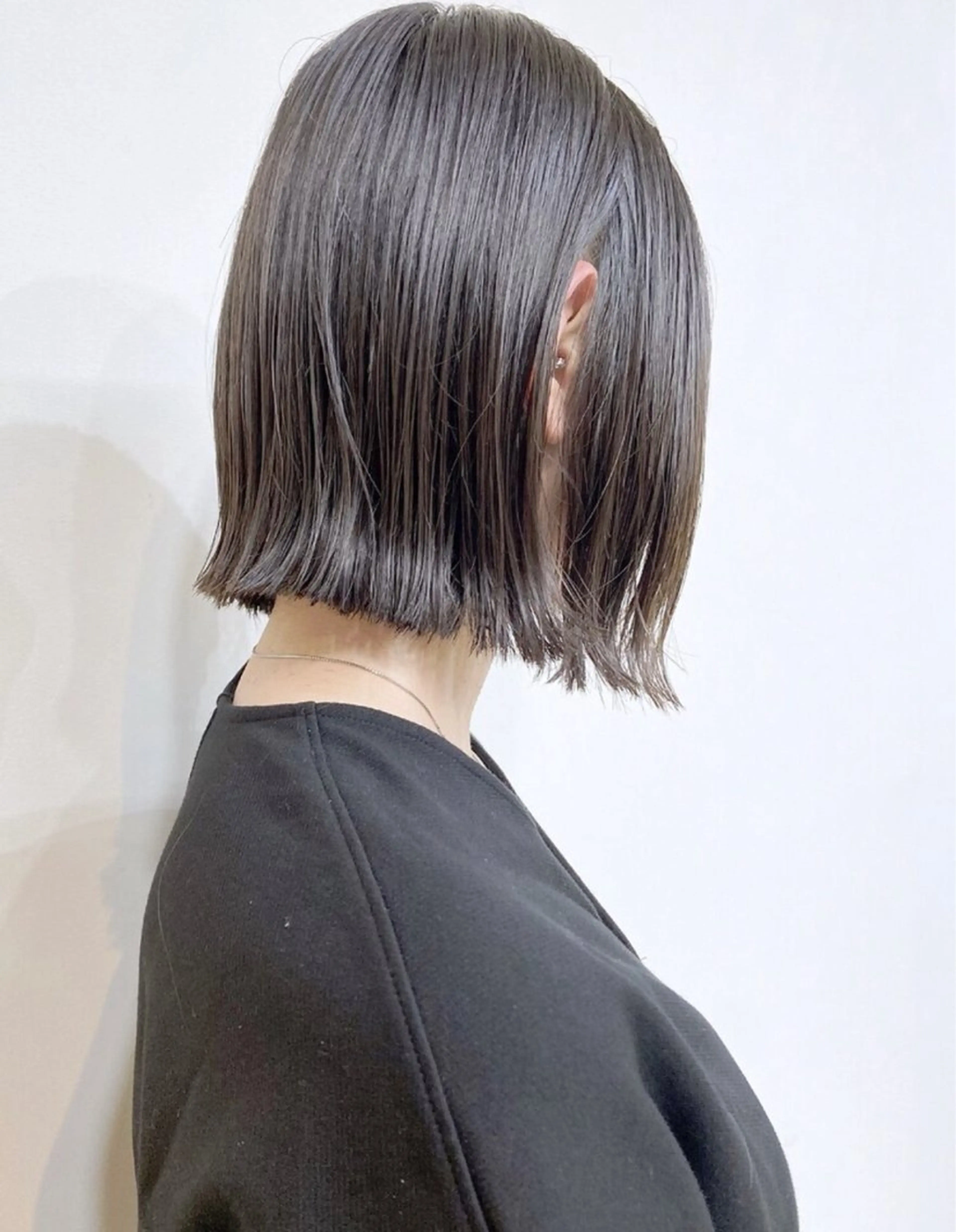 ミディアム 切りっぱなしボブ ボブ actor所属・ウラノ ソウシのヘアスタイル