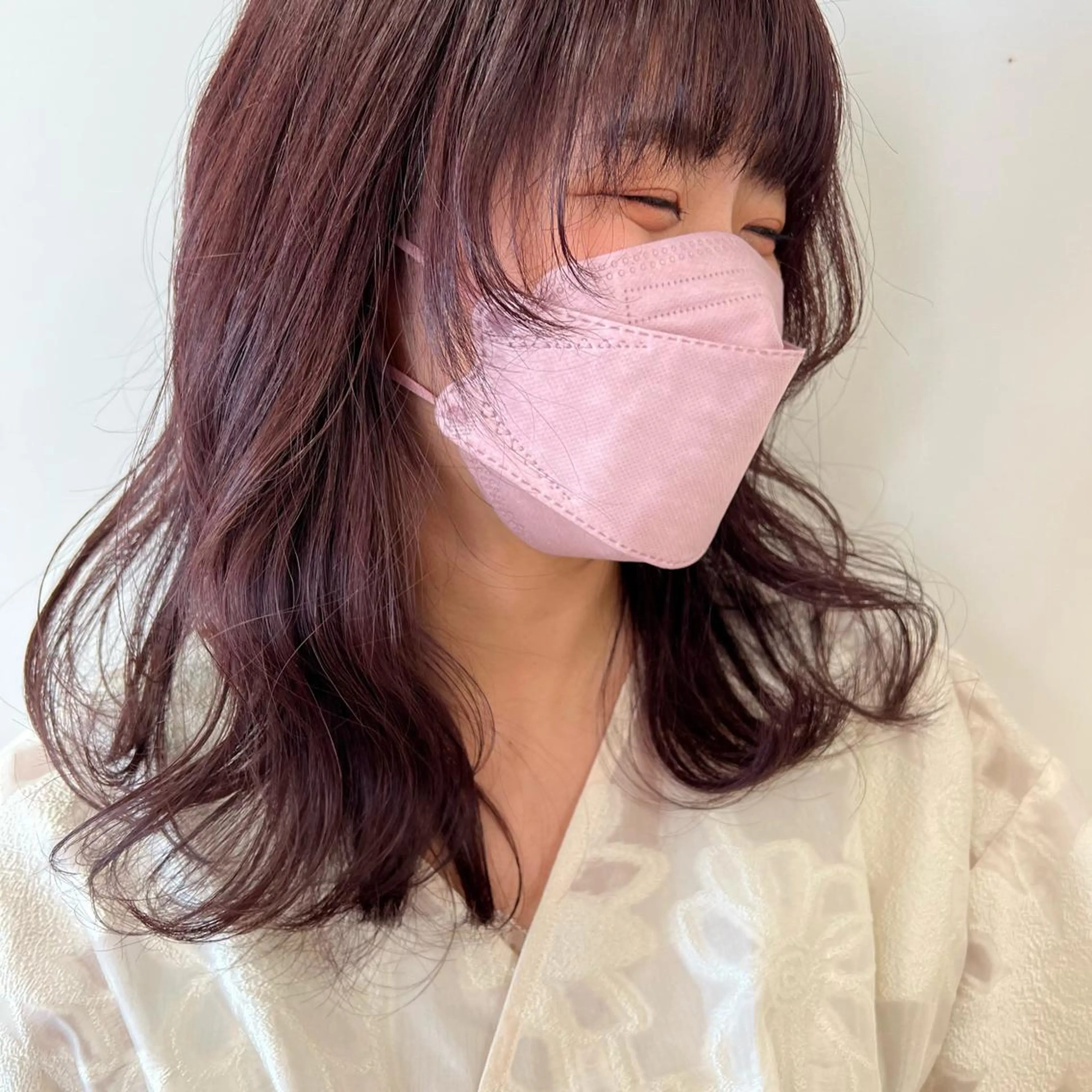 ロング カラー ローズカラー ヘアカラー トリートメント 盛れるレイヤーカット 得意🌹井上美沙のヘアスタイル