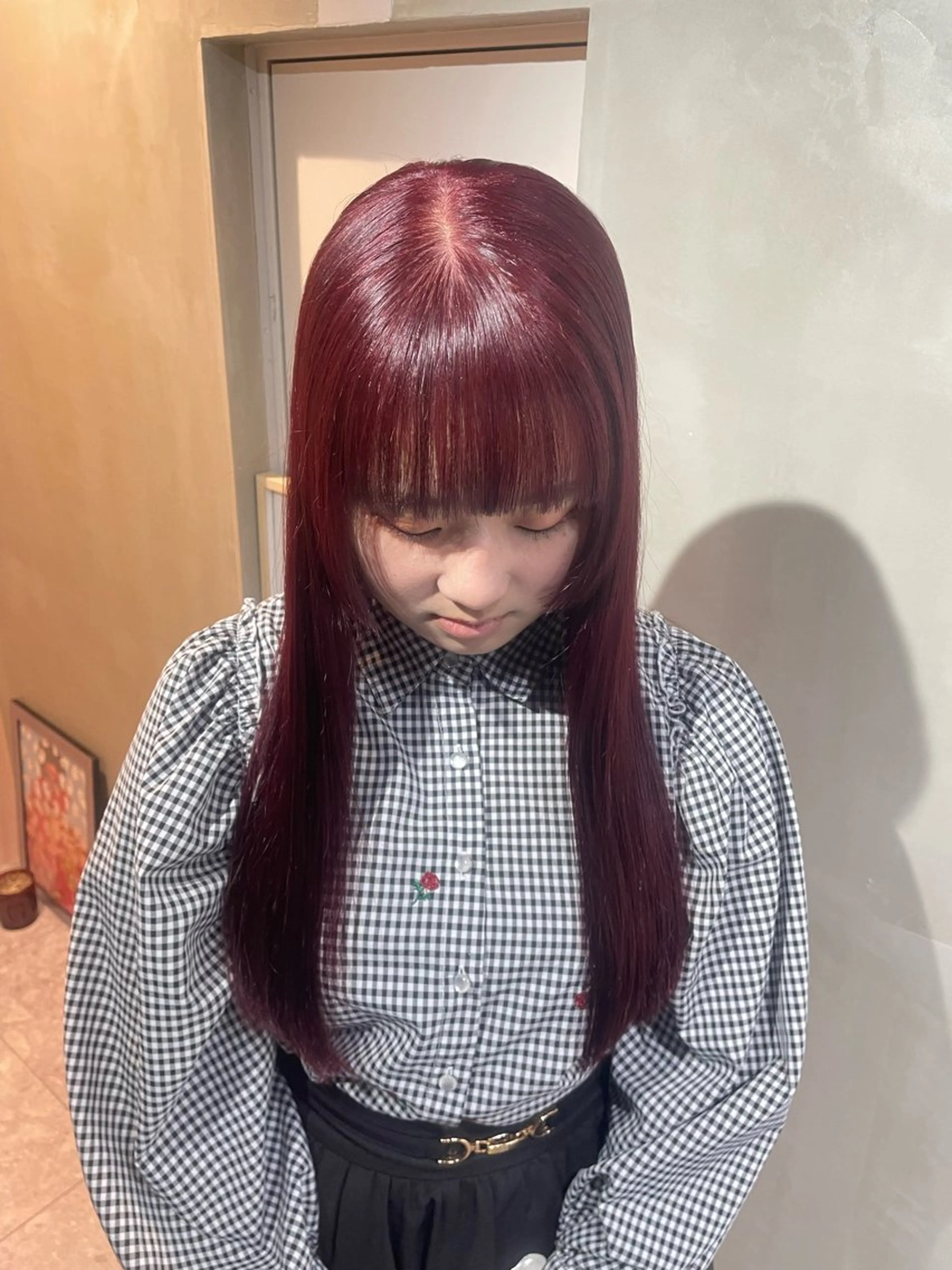 ロング カラー カット ヘアカラー トリートメント カノン/透明感カラー /酸性ストレートのヘアスタイル