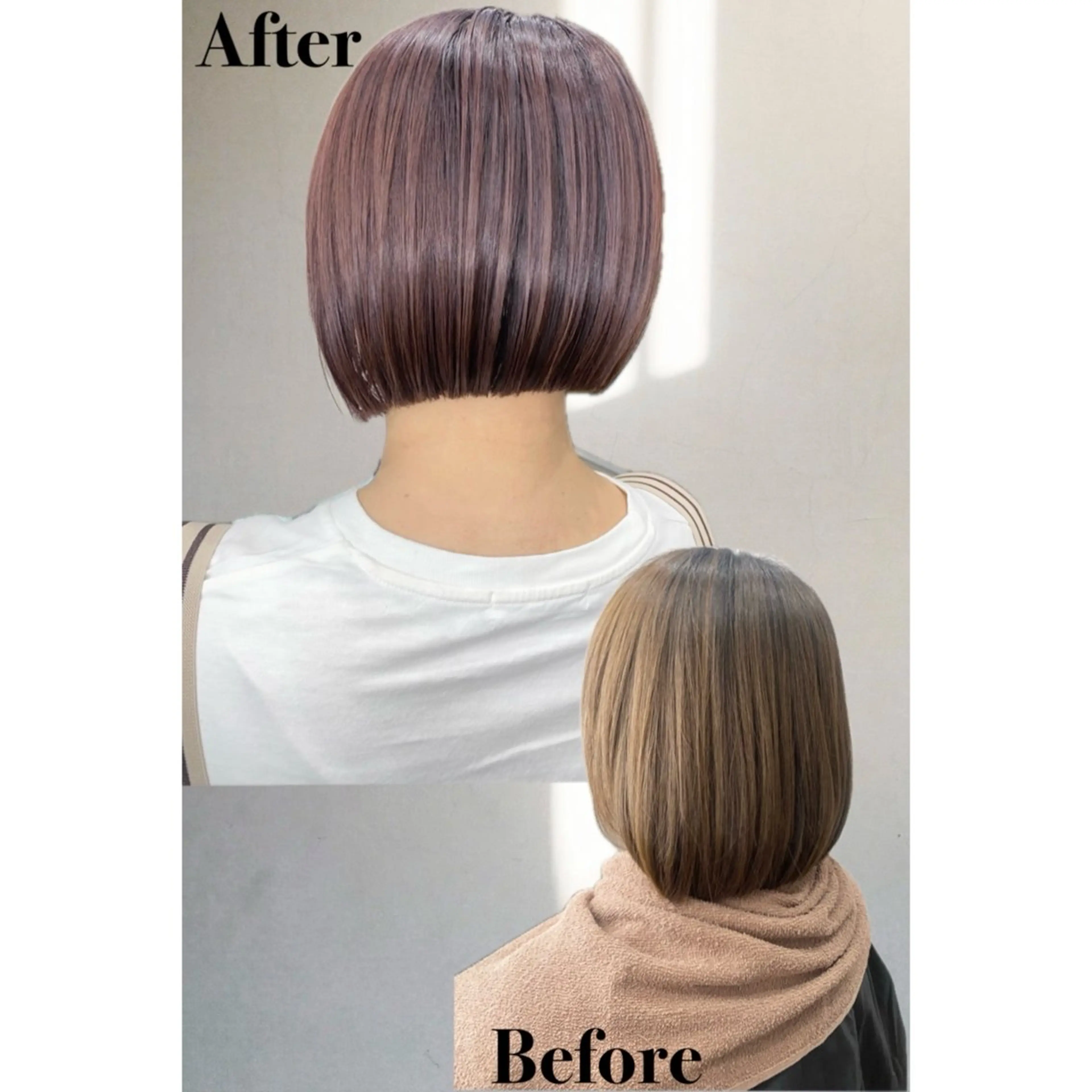 ミディアム カット ヘアカラー トリートメント ＳＨＩ ＺＵのヘアスタイル