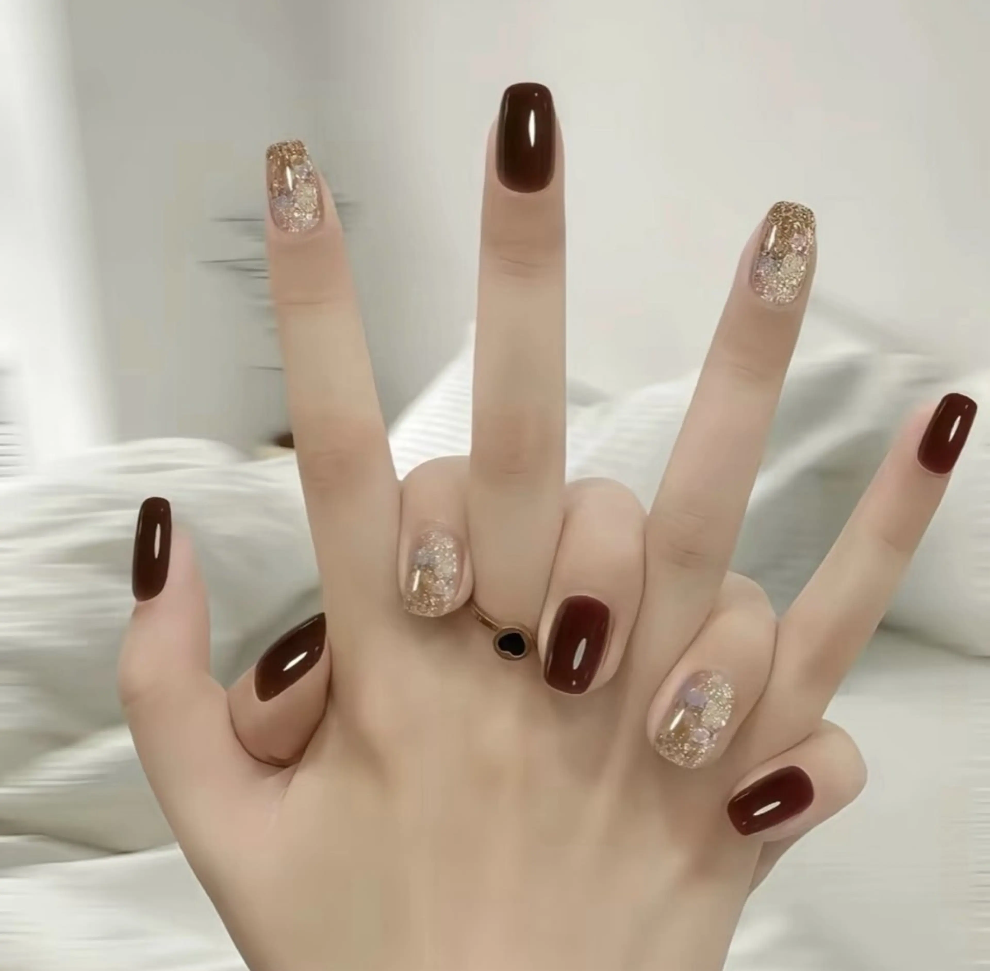 ネイル ハンドネイル H3 Nail Tsuki🦋💙のネイルデザイン