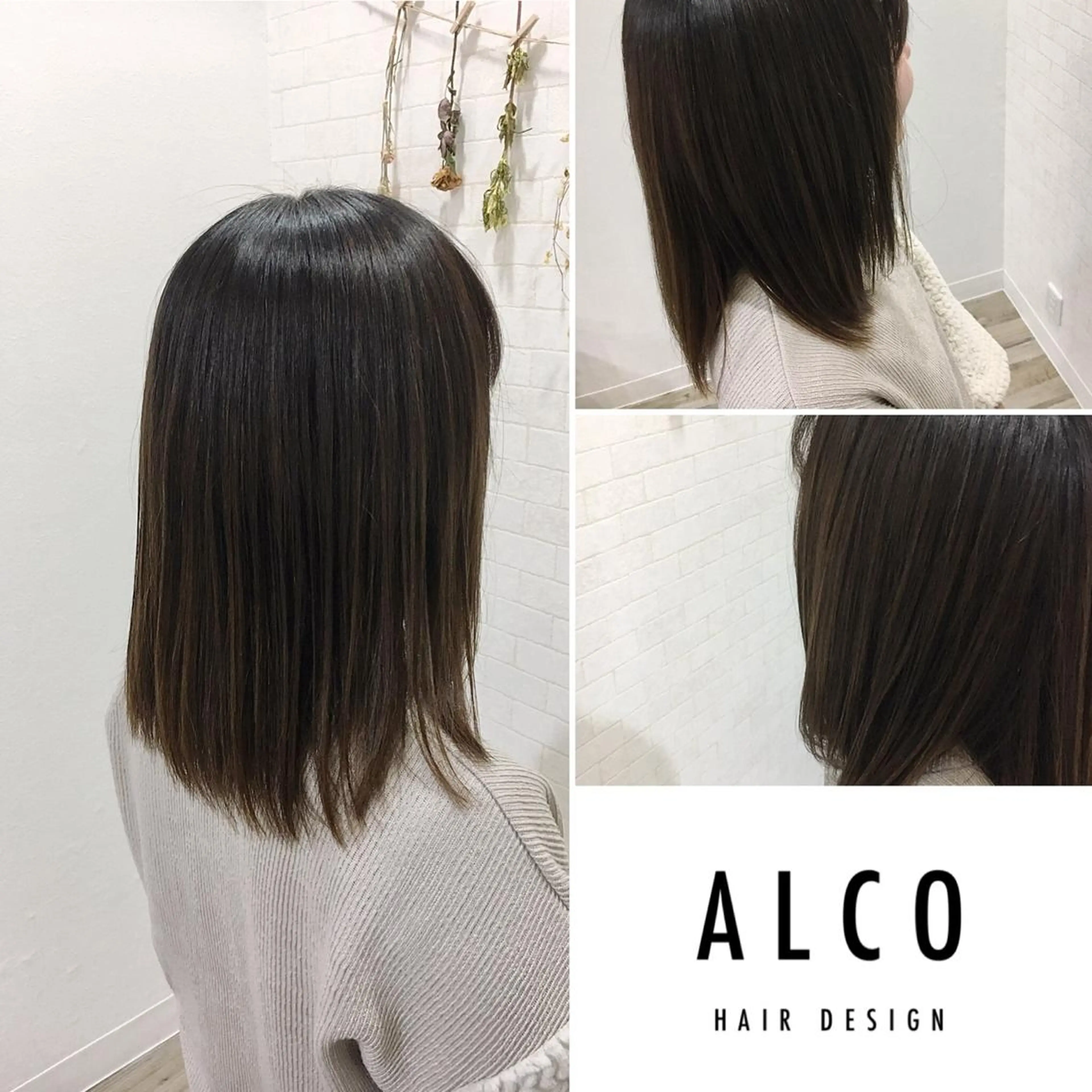 ミディアム 縮毛矯正 ワタイショウタ 髪質改善✨眉毛サロンのヘアスタイル