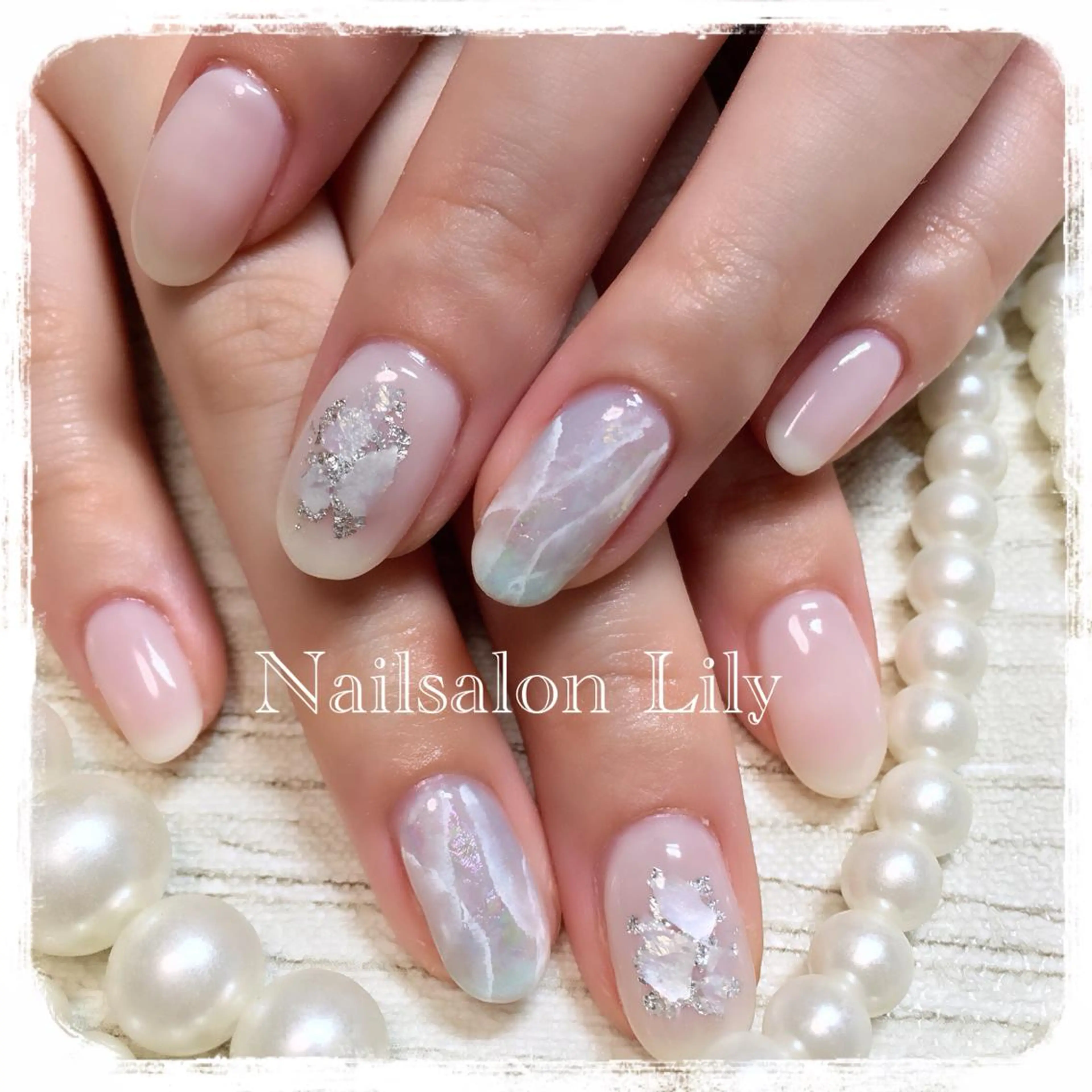 ネイル 大理石ネイル(マーブル) Lily*nail 🌻Mii🌻のネイルデザイン