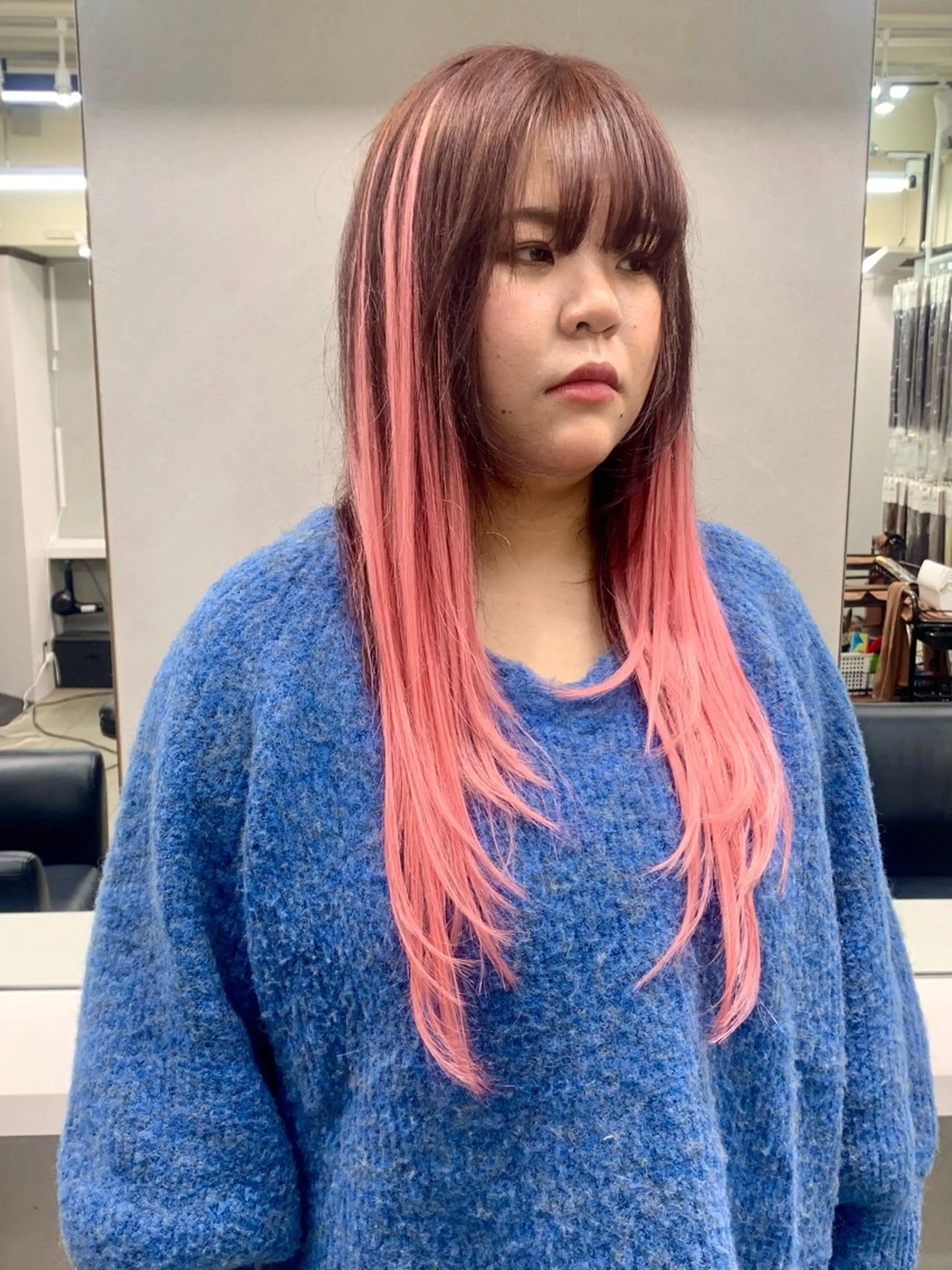 ミディアム カラー ヘアアレンジ ヘアカラー エクステ 個性爆弾💣 ダブルカラー/ゆかのヘアスタイル