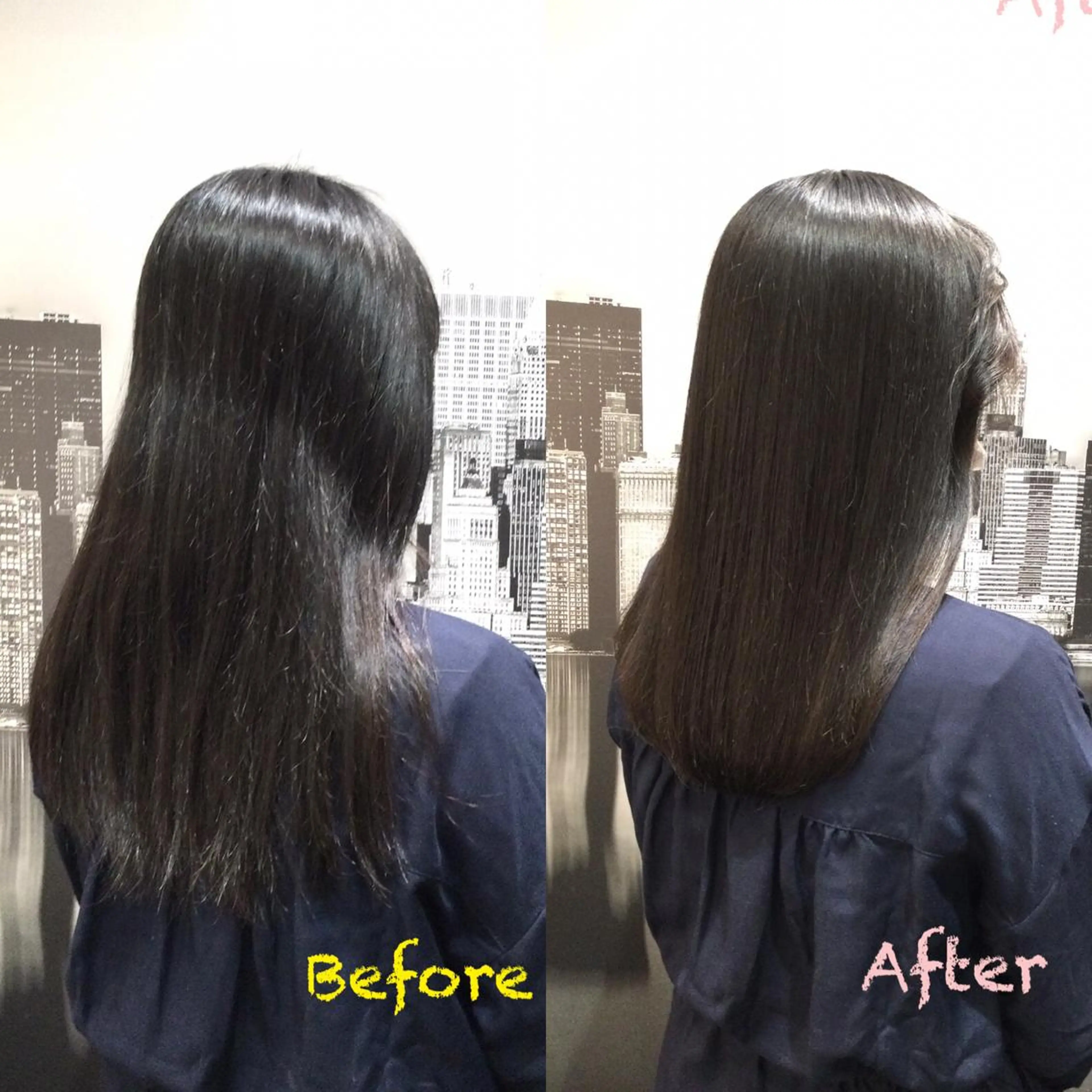 セミロング カラー Annon プライベートサロンのヘアスタイル