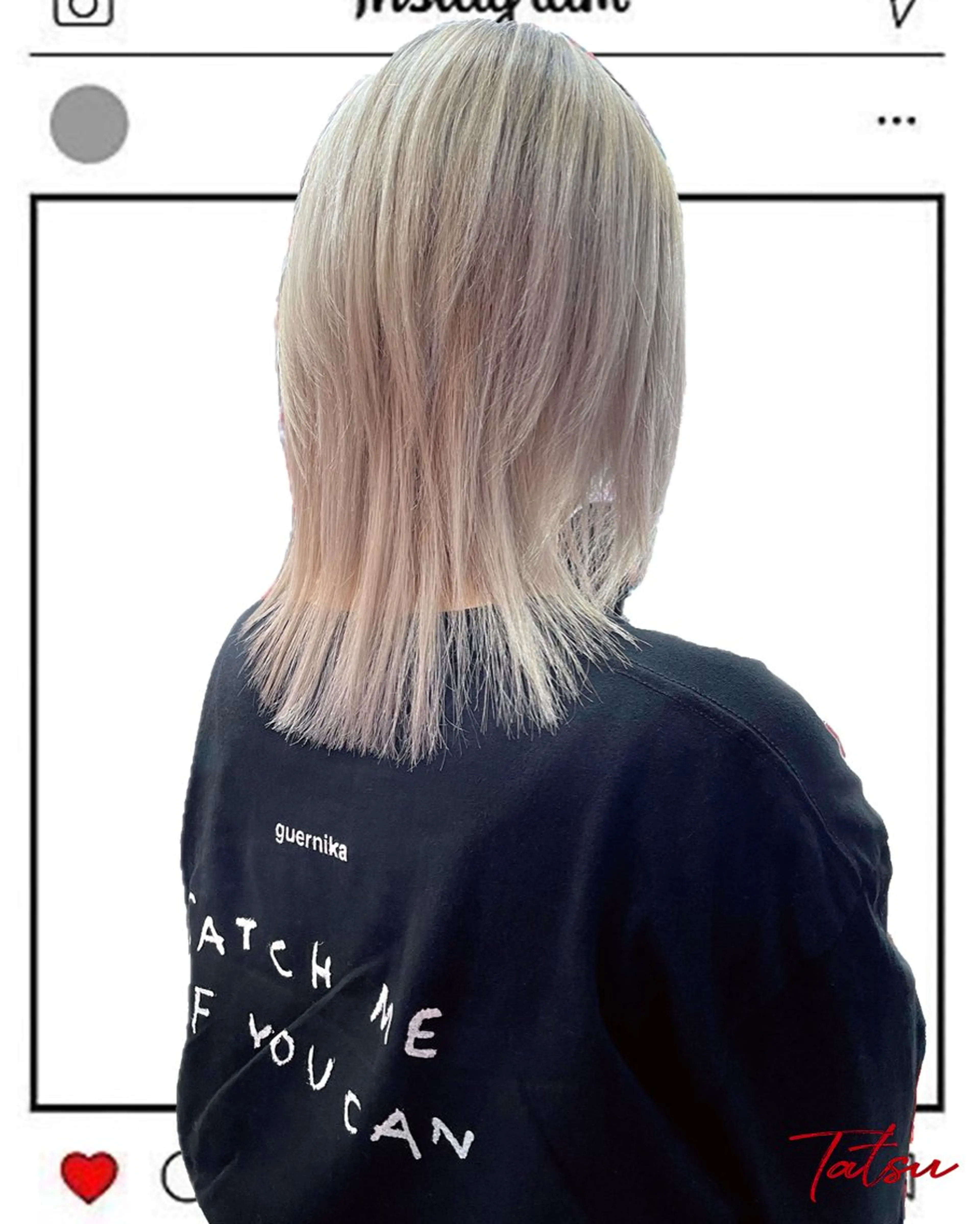 ミディアム カラー ヘアカラー トリートメント Tatsu/newi 大分 ハイトーンのヘアスタイル