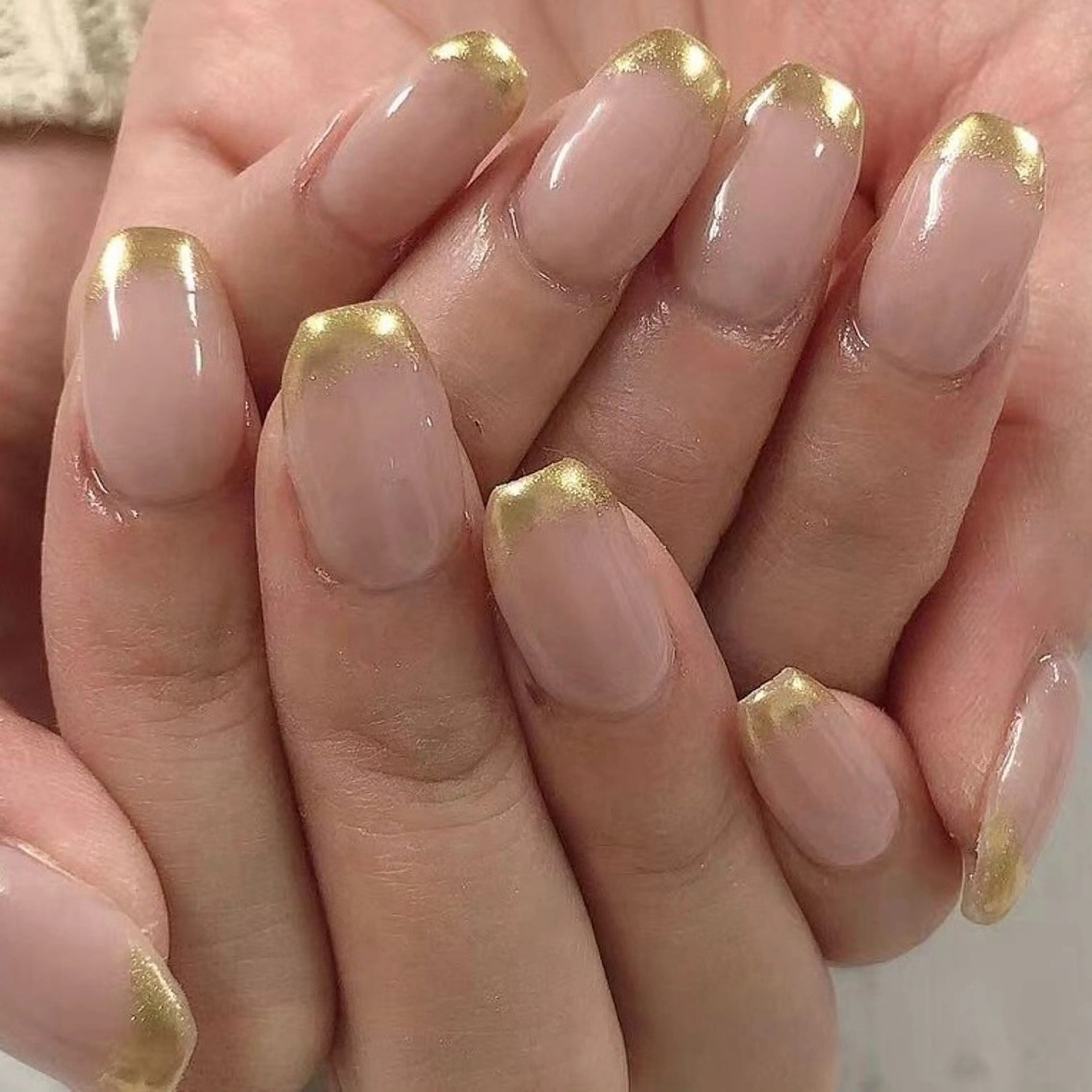 オフあり✨ガラスフレンチ／ミラーフレンチ／ミラーグラデーションの写真