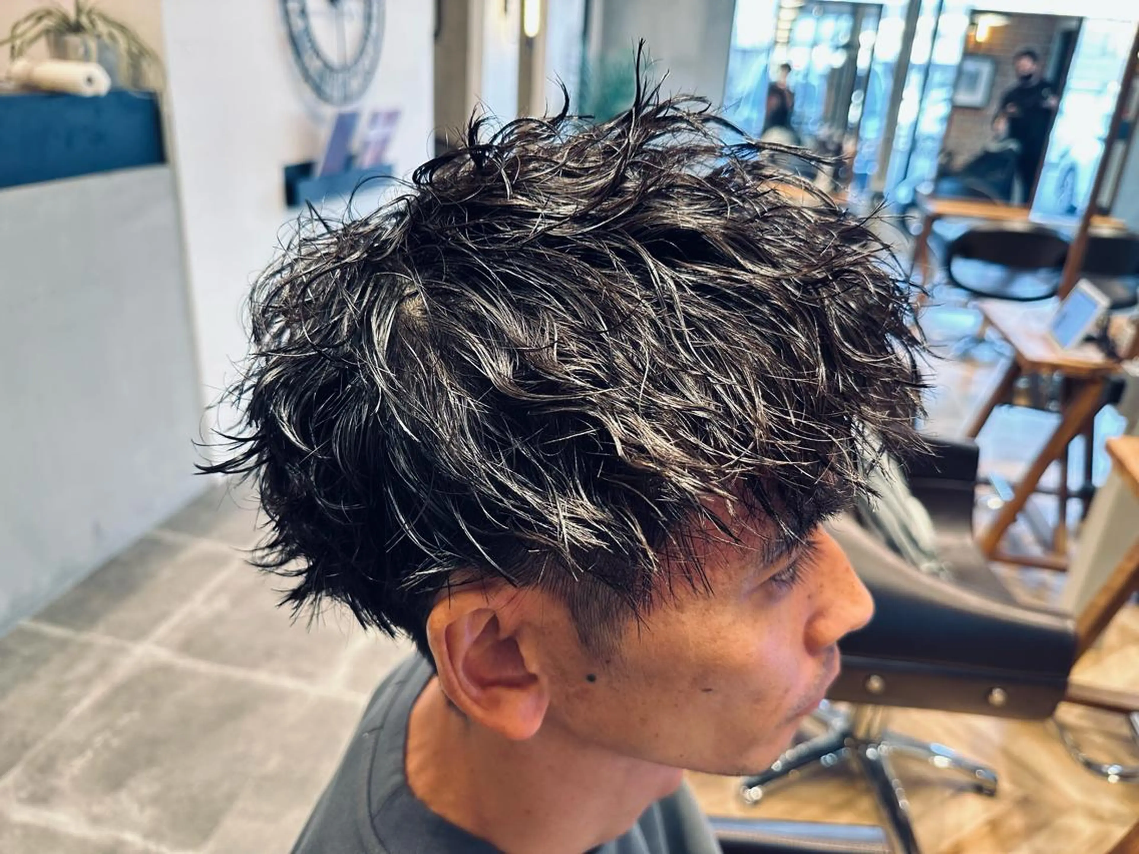 パーマ メンズ カット パーマ 高井 丈のヘアスタイル