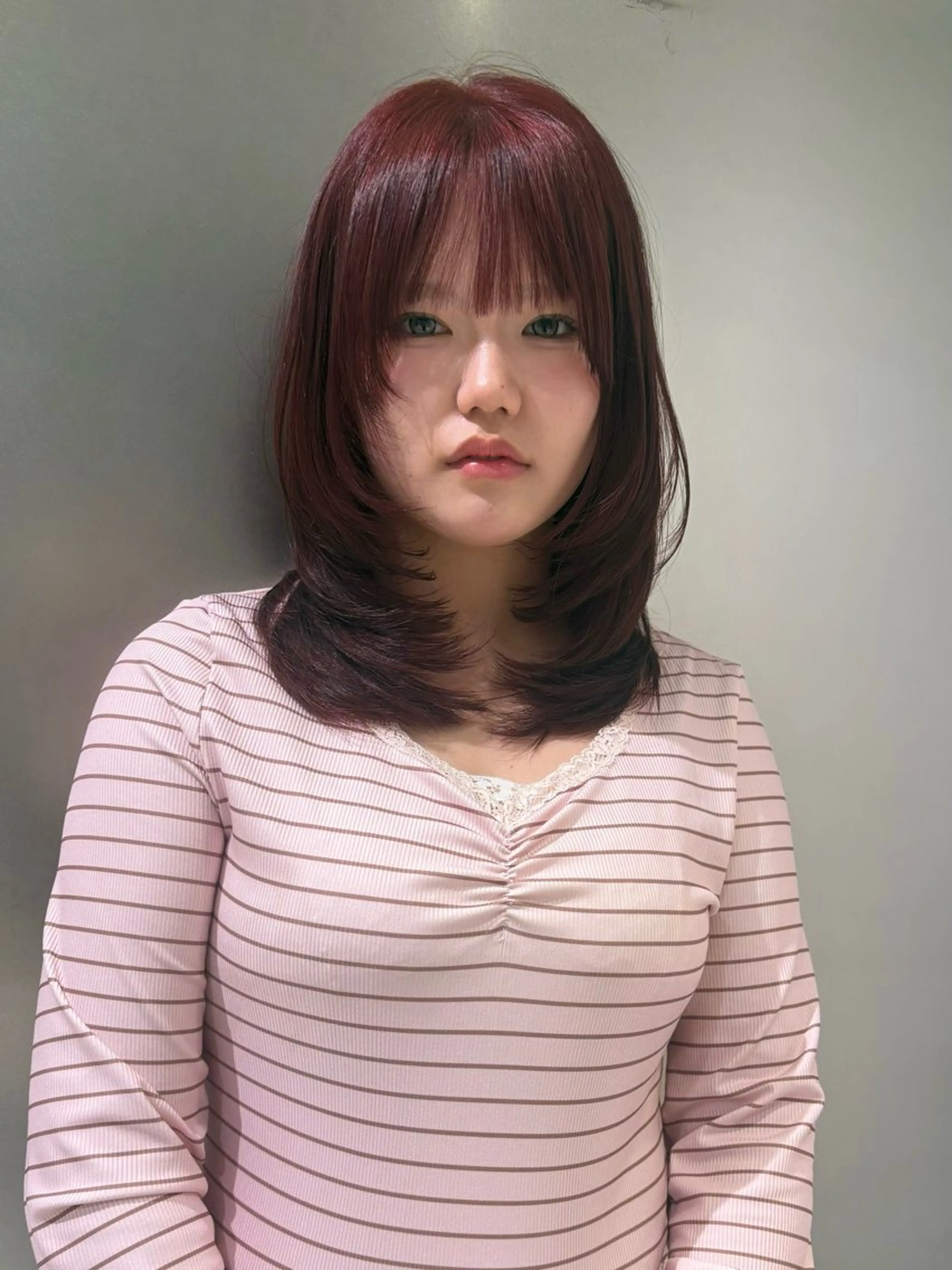 ミディアム カット ヘアカラー ハイトーン/ネイル カナコ🫧のヘアスタイル