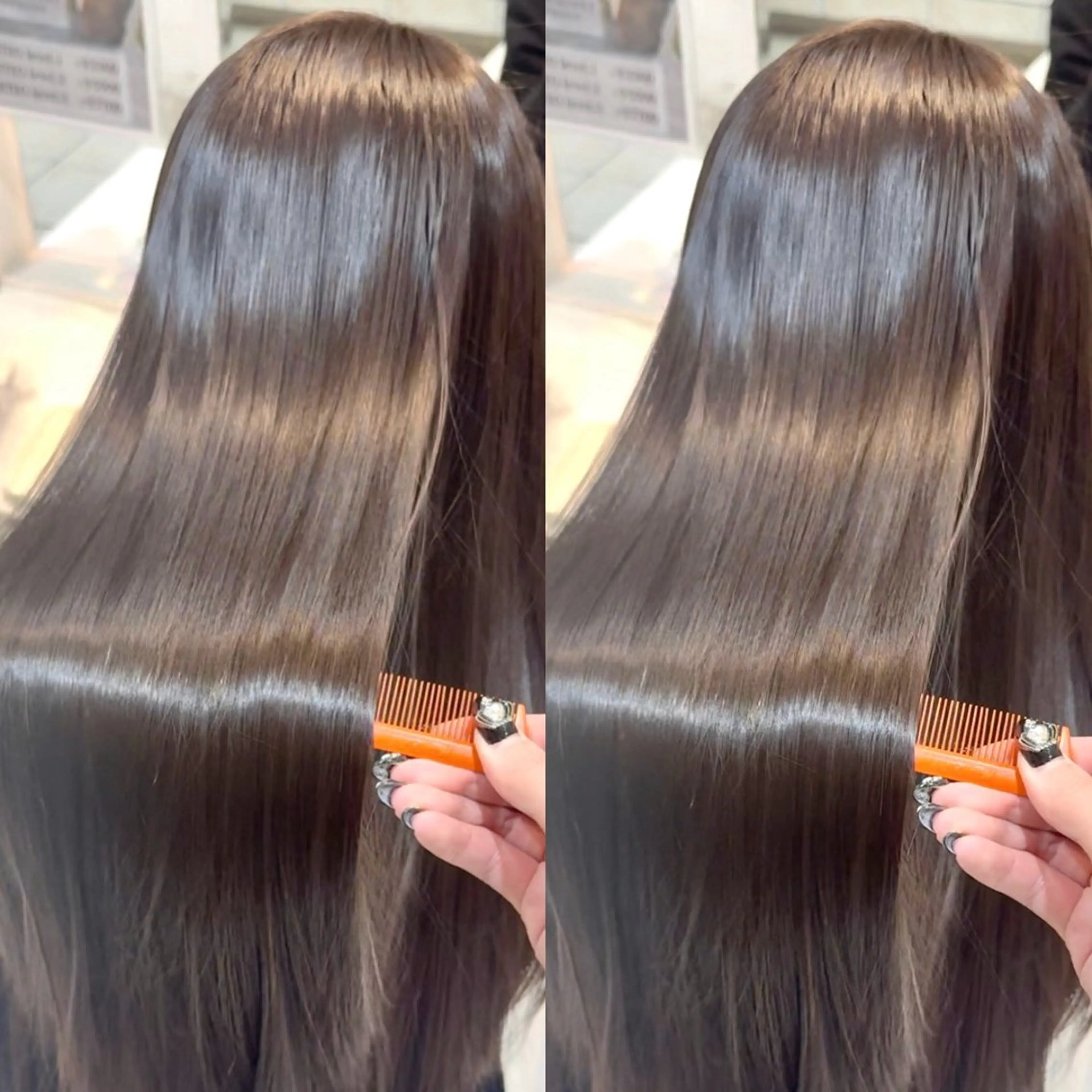 ロング 縮毛矯正 カット/艶カラー🎨 平間千賀のヘアスタイル