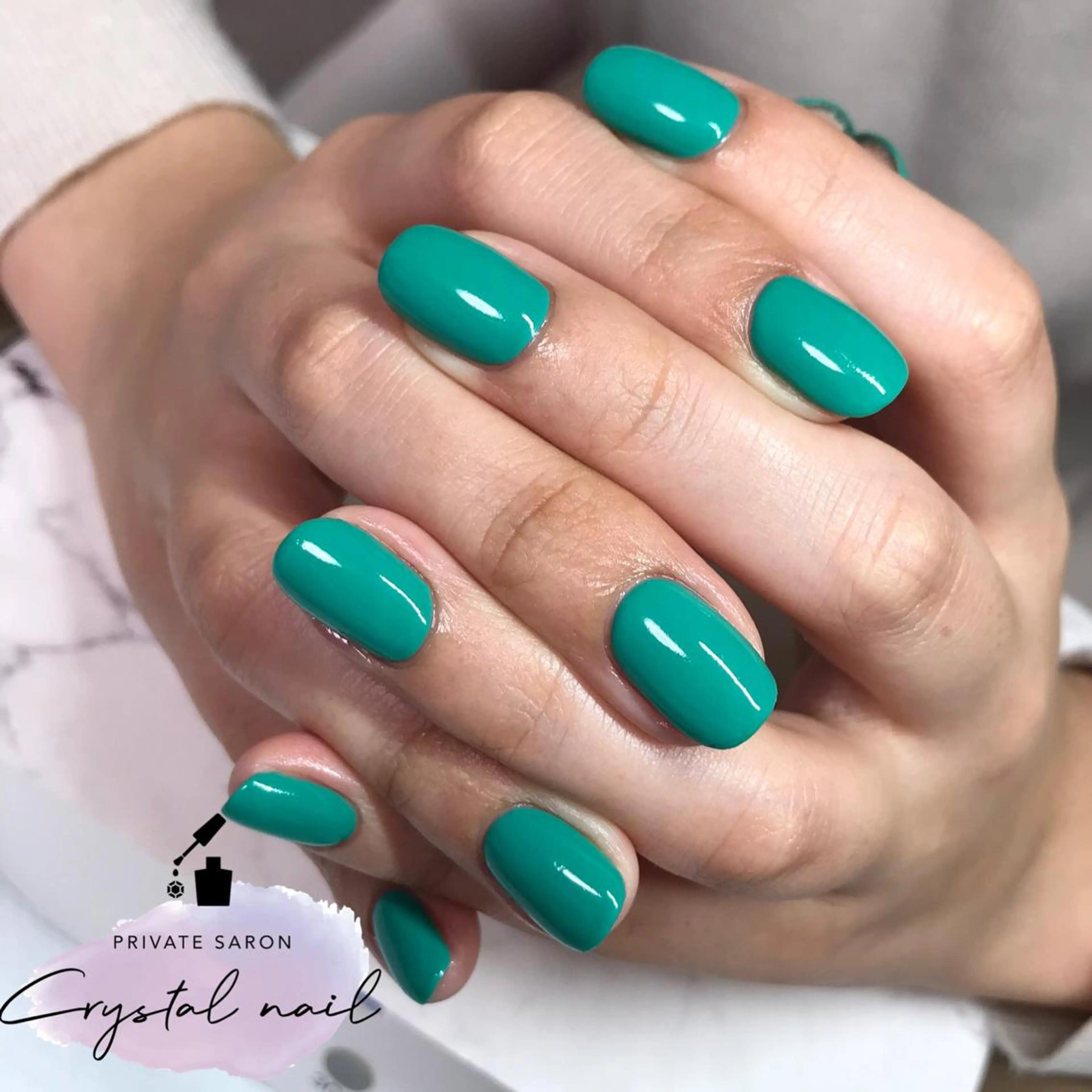 ネイル グリーン ハンドネイル SCENERY NAILのネイルデザイン