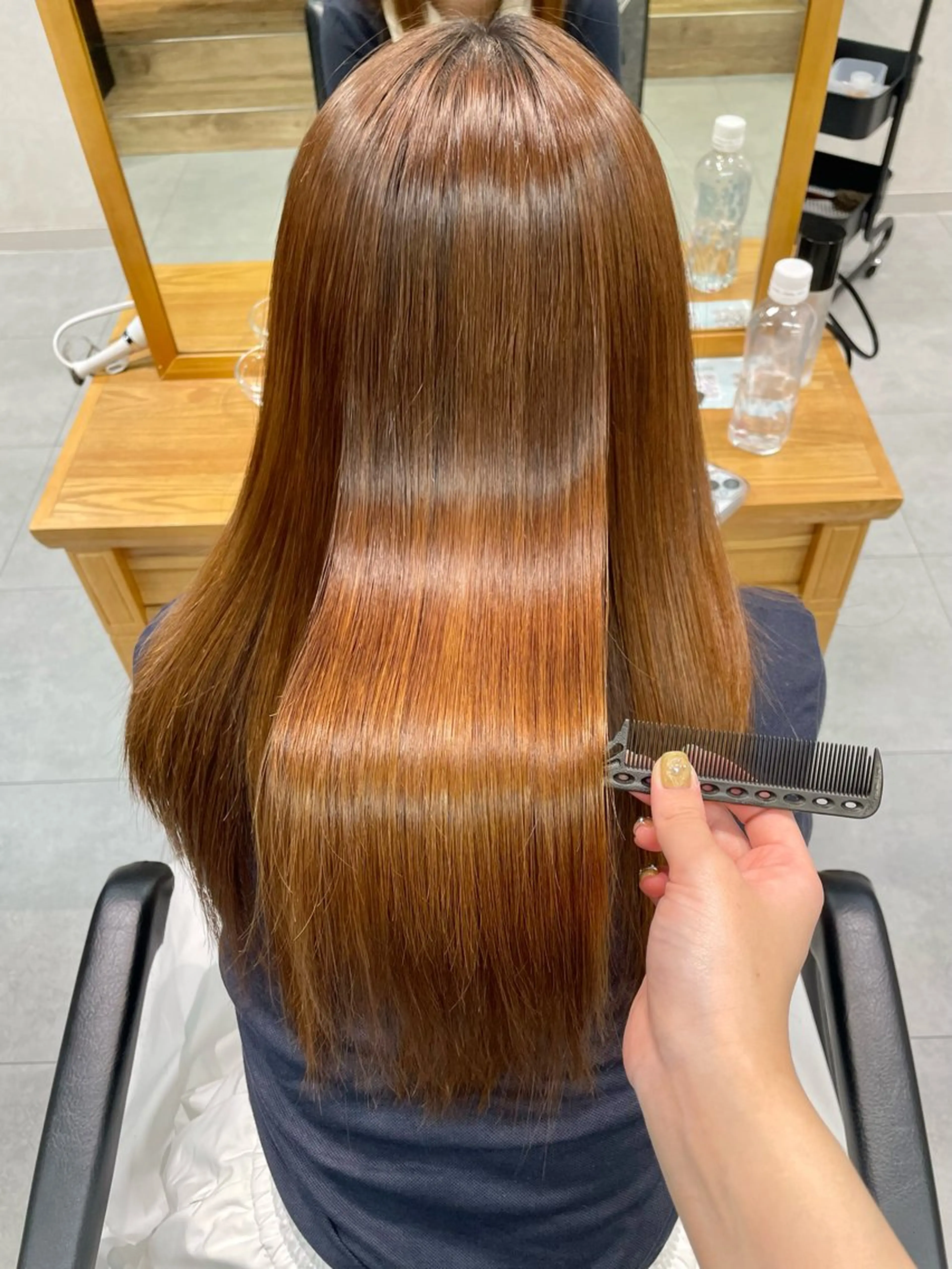 セミロング パーマ 縮毛矯正 カット 縮毛矯正 トリートメント ✨横須賀髪質改善✨️ 加藤 百音のヘアスタイル