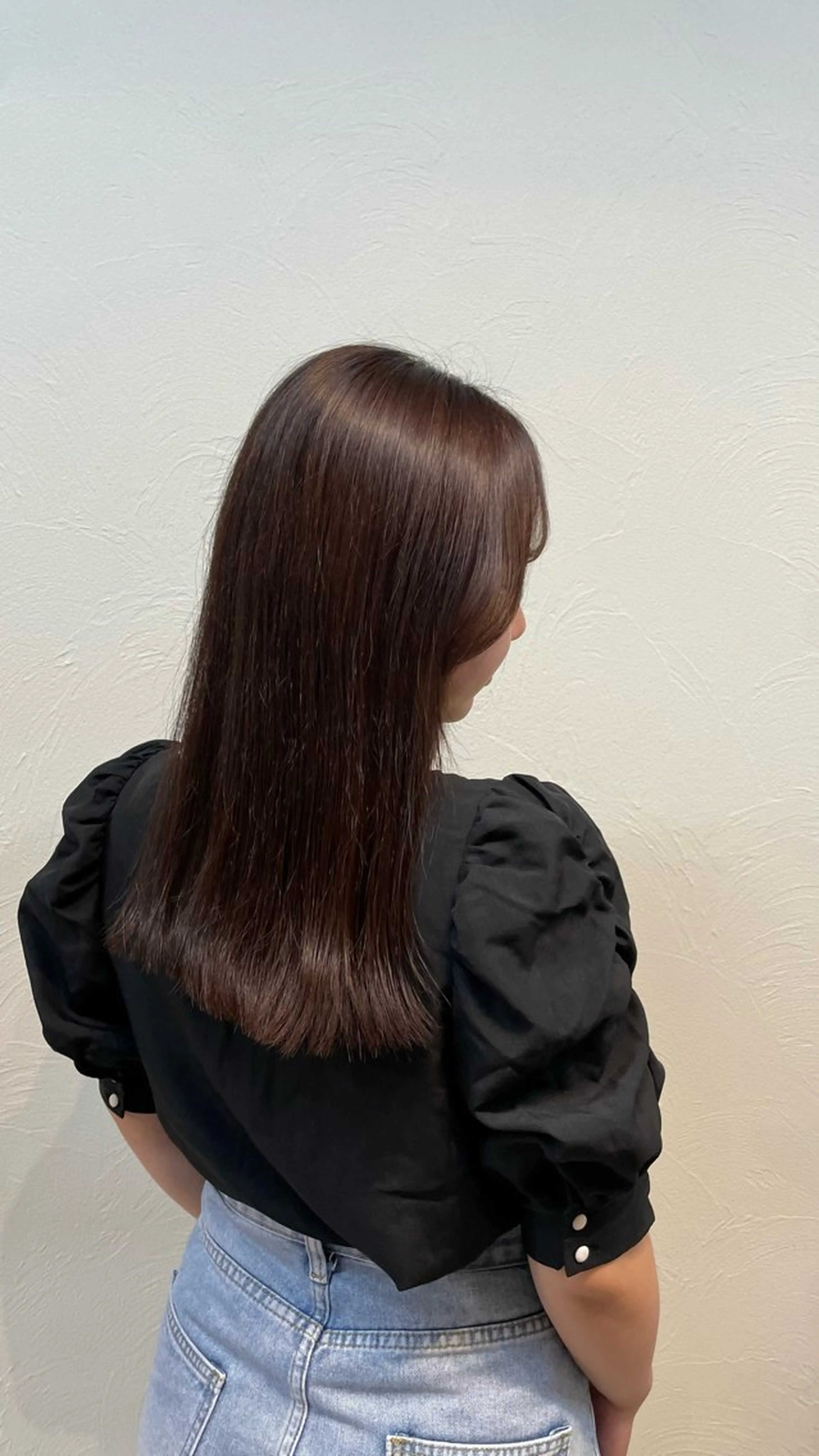 セミロング カラー ブラウンカラー ヘアカラー I-FLAT 暮石悠菜のヘアスタイル