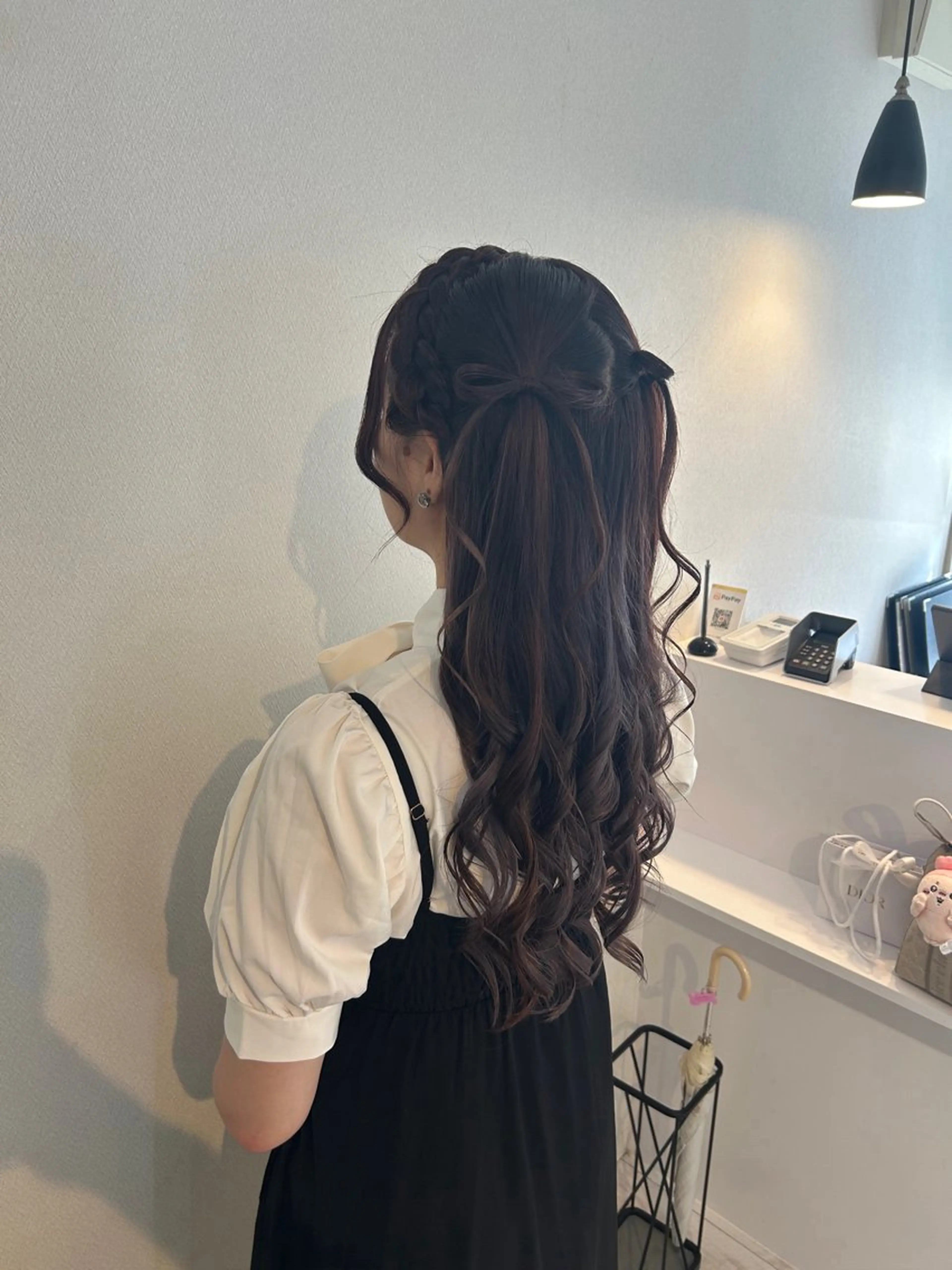ロング ヘアアレンジ カチューシャ ヒナリ/まつ毛パーマ 無料モデル募集中☆彡のマツエク・マツパデザイン