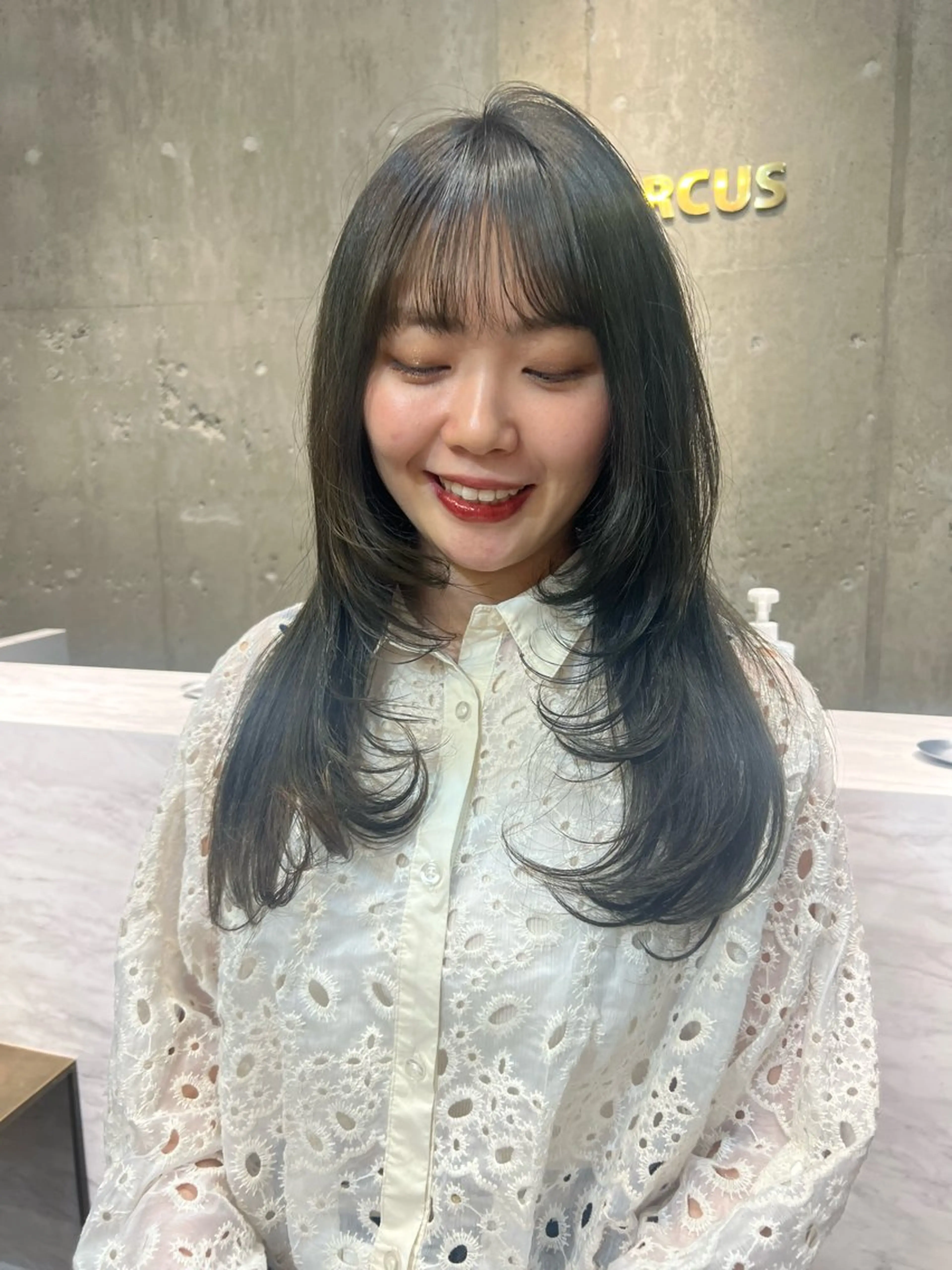 セミロング ヘアアレンジ ROBBY所属・松井美樹/似合わせ ガーリー・韓国のヘアスタイル