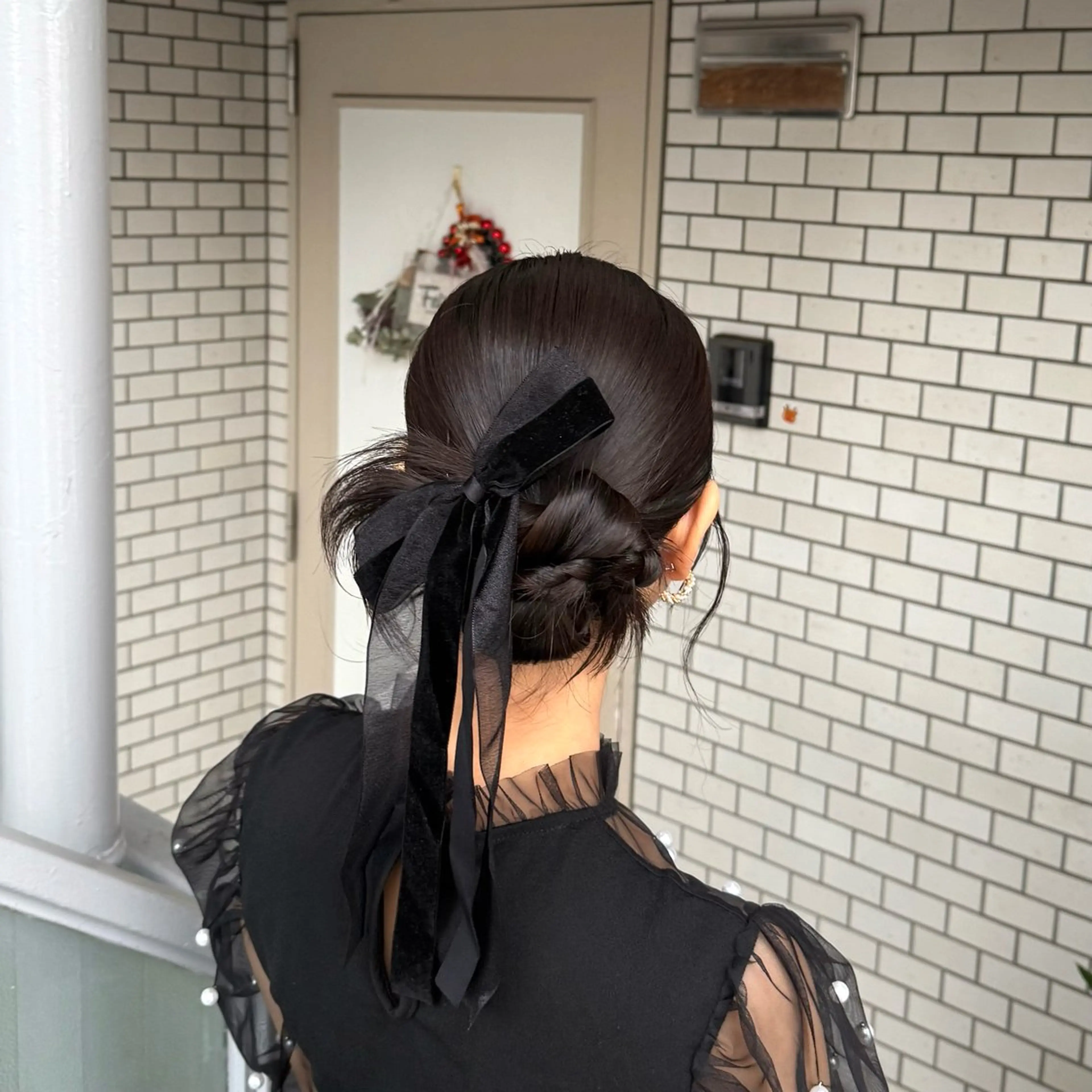 セミロング ヘアアレンジ 成人式 ハーフアップ 結婚式・ブライダル 卒業式のヘアスタイル 褒められヘアメイク /‎ボブ女子🐶みおのその他イメージ