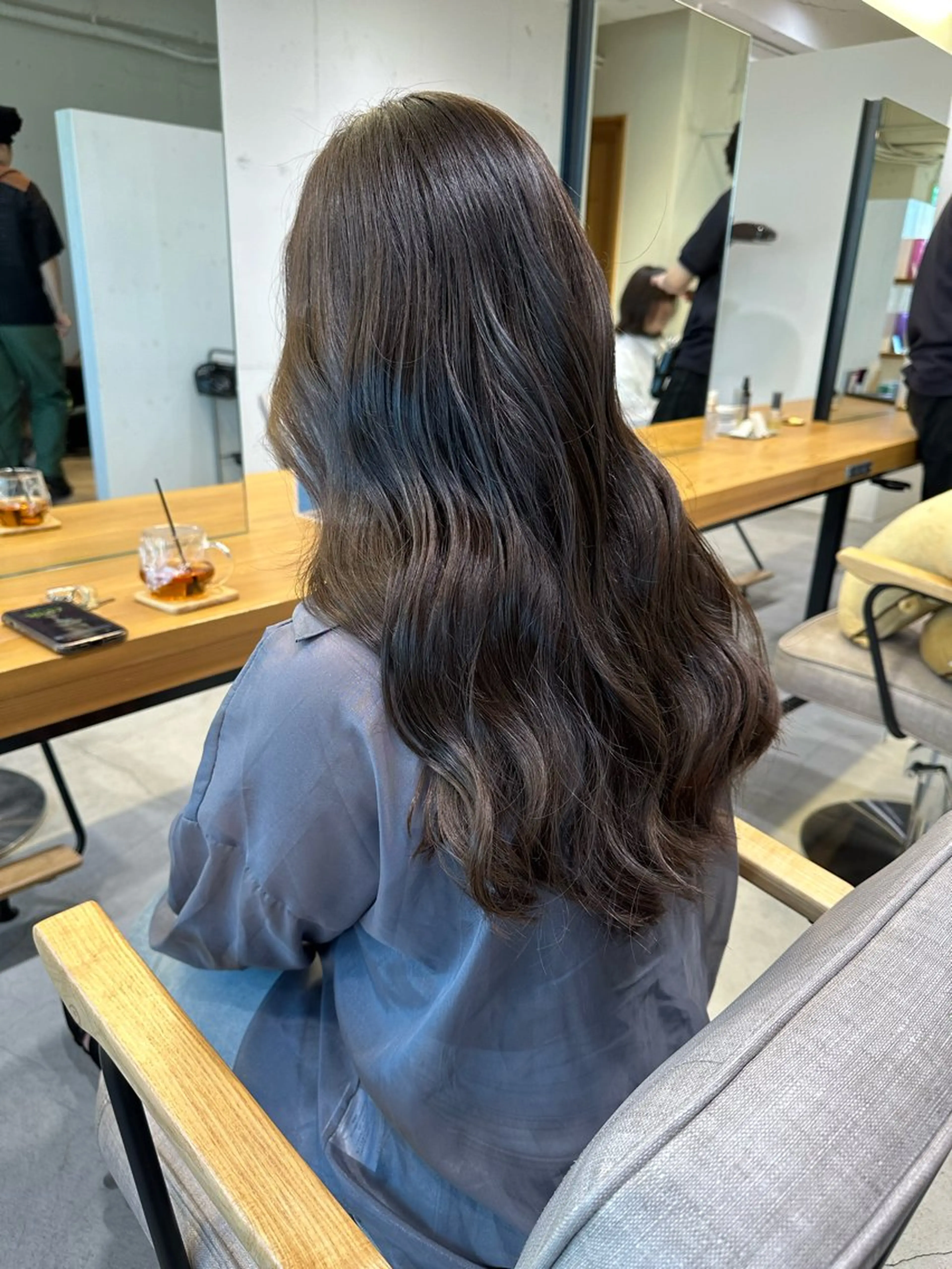 ロング カット ヘアカラー トリートメント 上野湧太 髪質改善/艶カラーのヘアスタイル