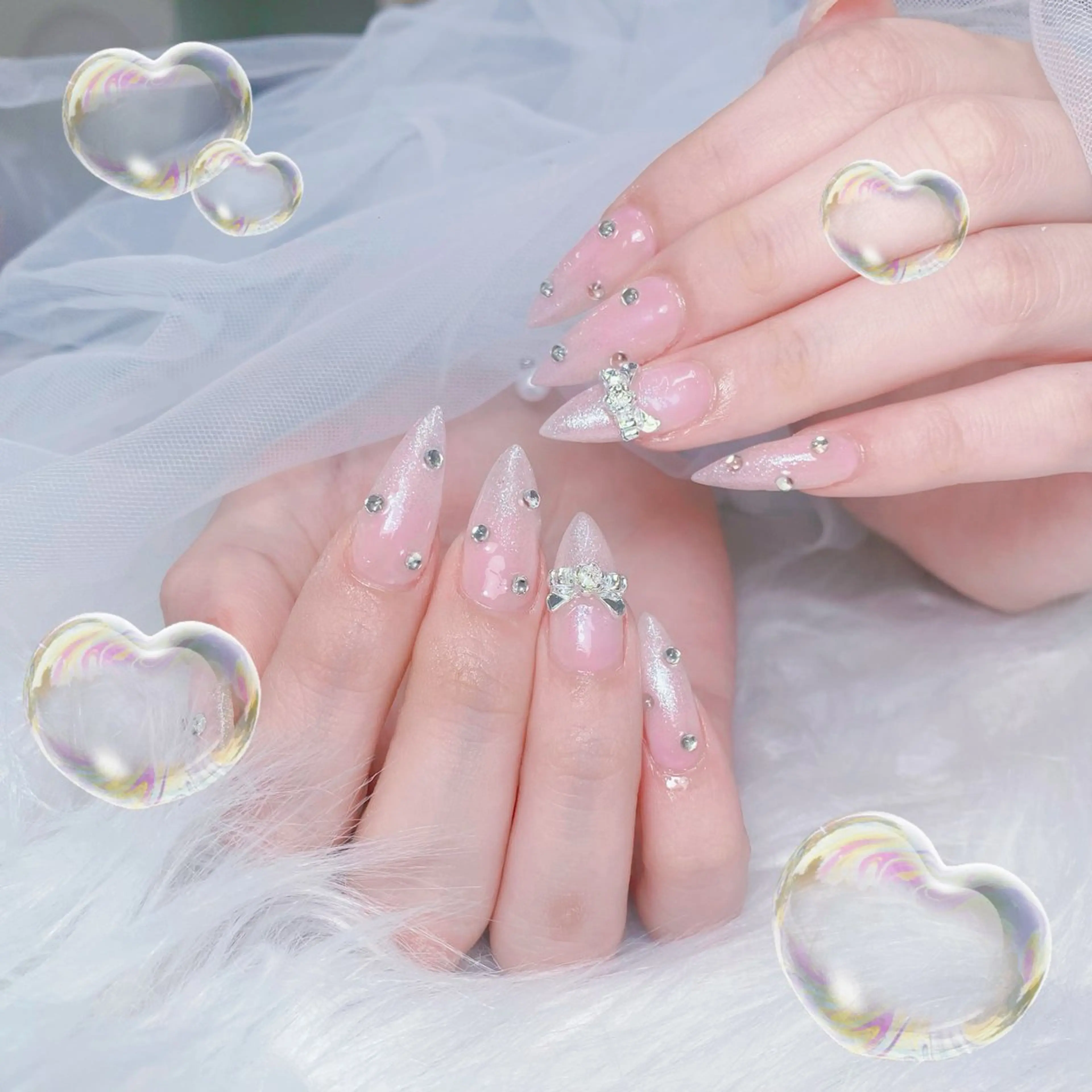 カラー グラデーションカラー ピンクカラー ハンドネイル AIN Nailのネイルデザイン