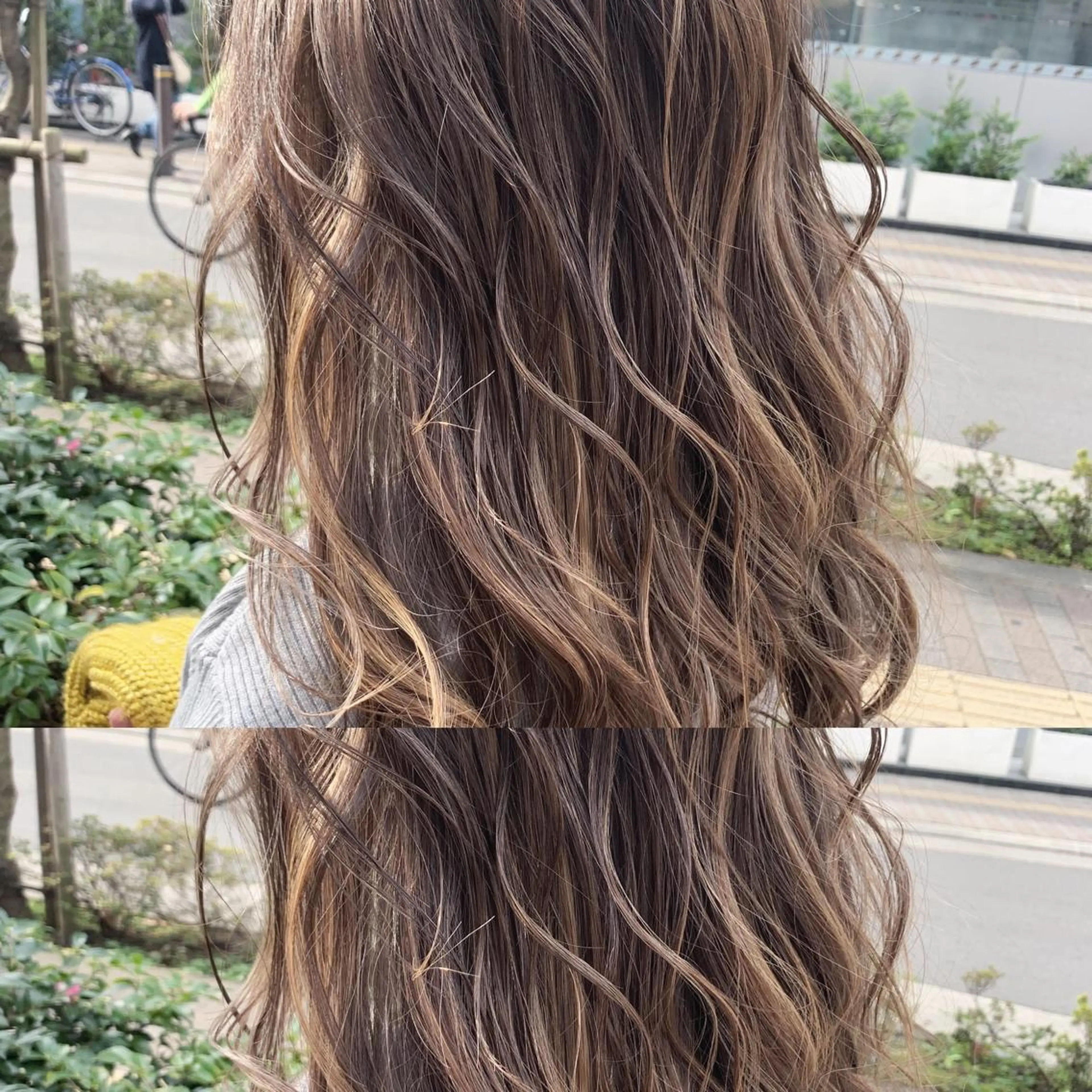 ロング カラー ハイライトカラー ハイライト カット ヘアカラー ブリーチ/バレイヤ ージュ川端裕司のヘアスタイル