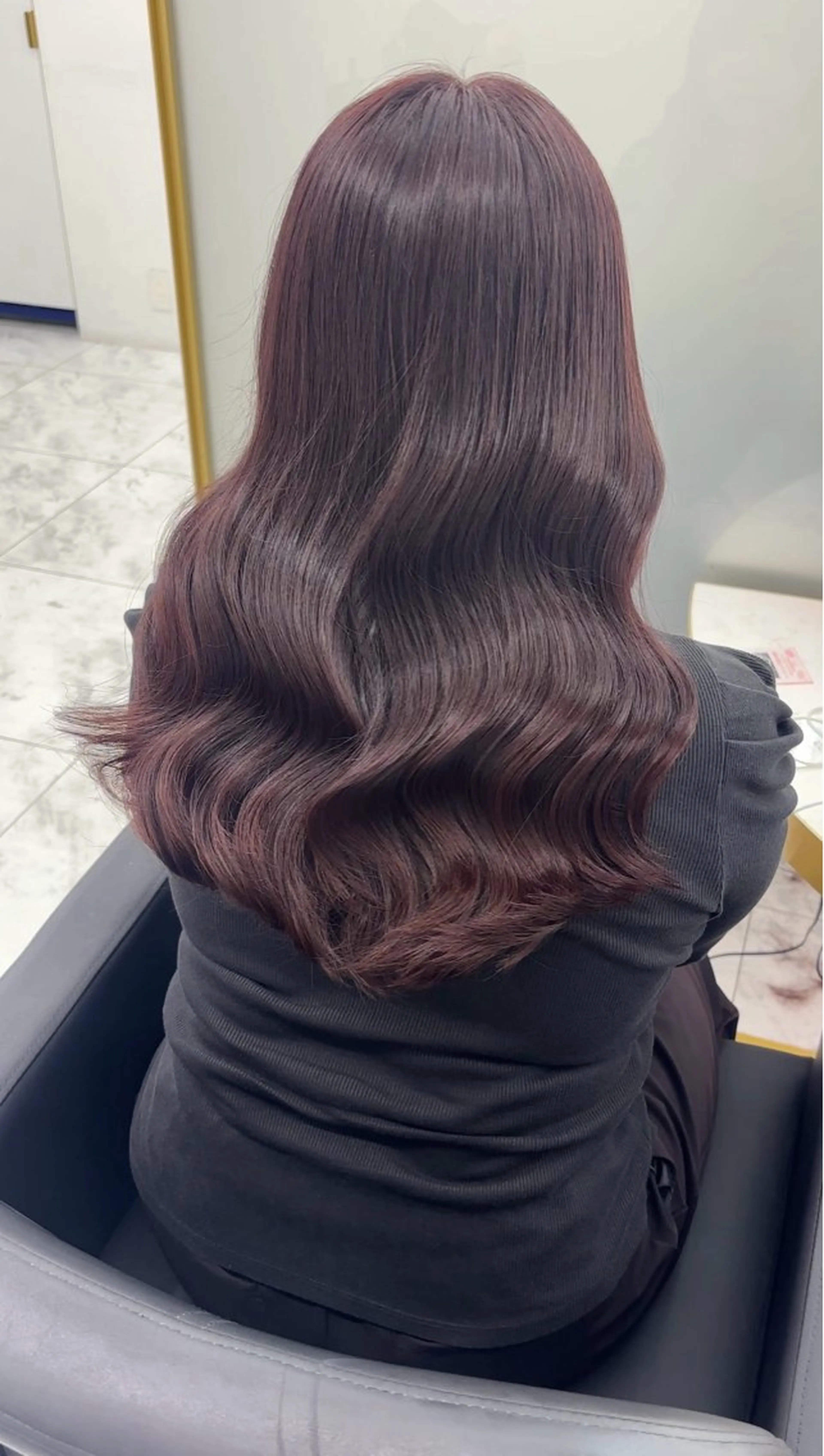 セミロング ヘアカラー ヘアセット ラベンダーカラー /巻き/WAKANAのヘアスタイル