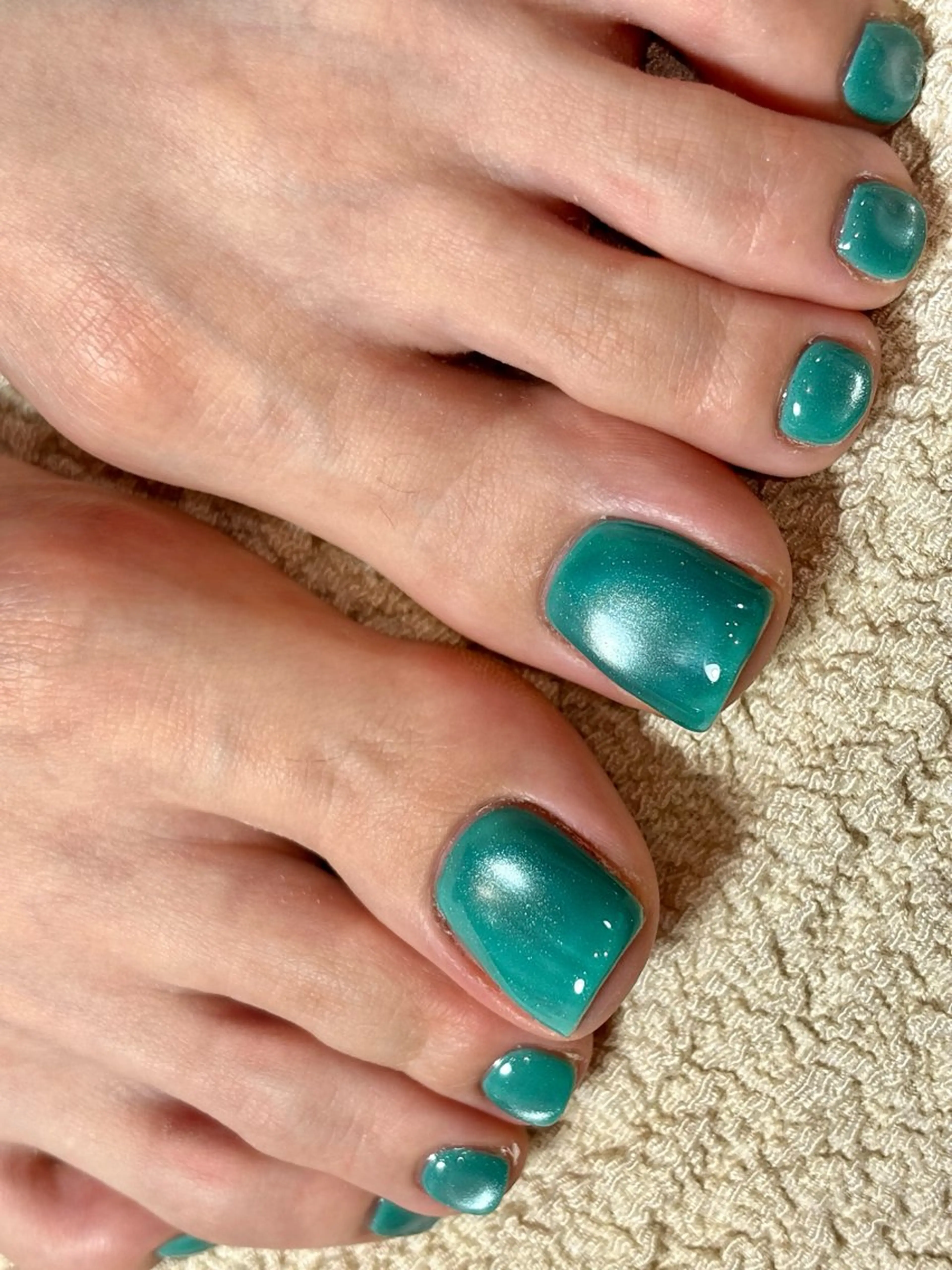 【オフ込みフットネイルワンカラー】2色選択可能/ミラーネイル、マグネットネイル、マットコートも可能。⚠️支払いは現金指定の写真