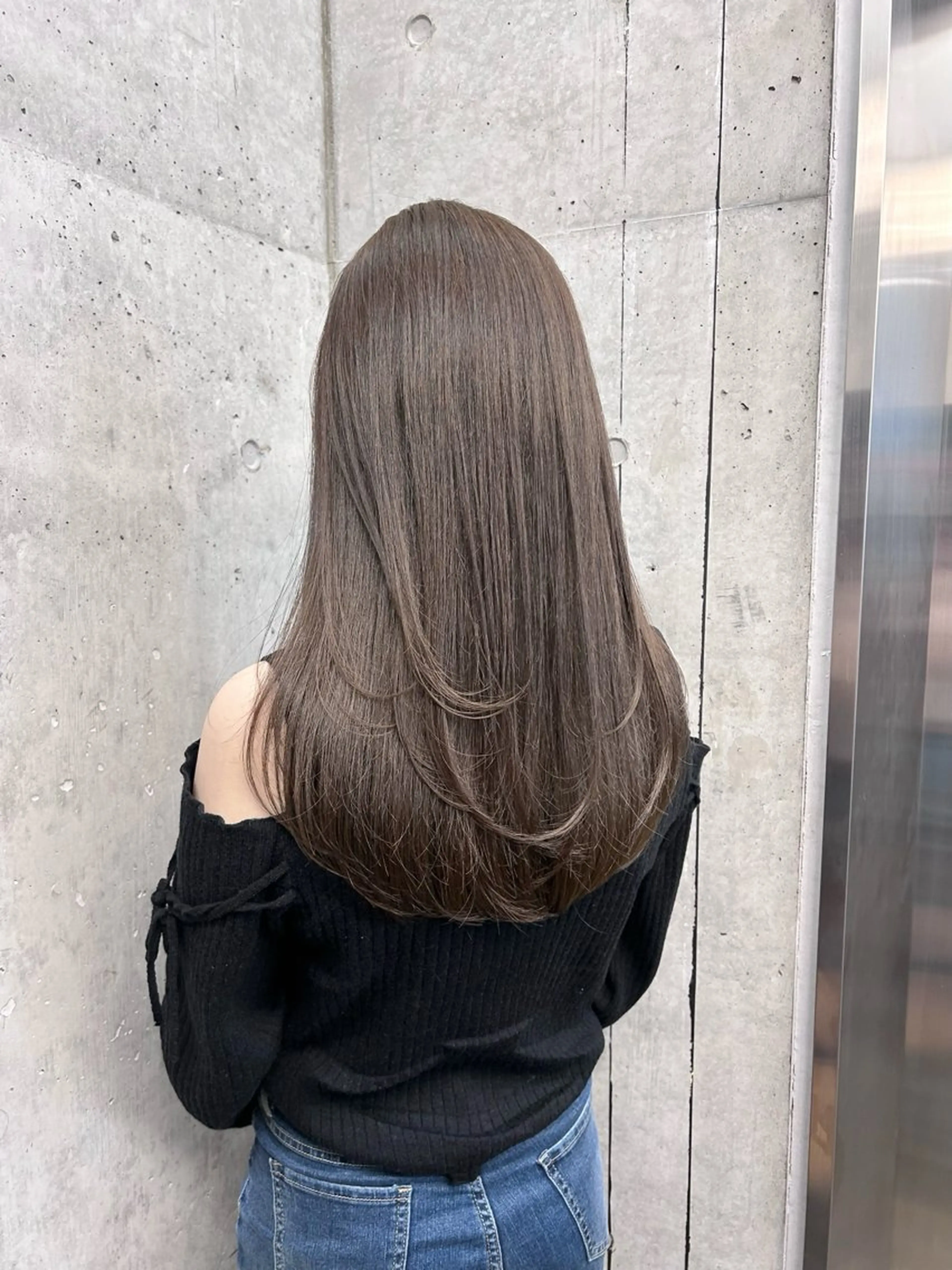 ロング カラー ヘアアレンジ 縮毛矯正 垢抜け透明感カラー 指名No.1shunのヘアスタイル