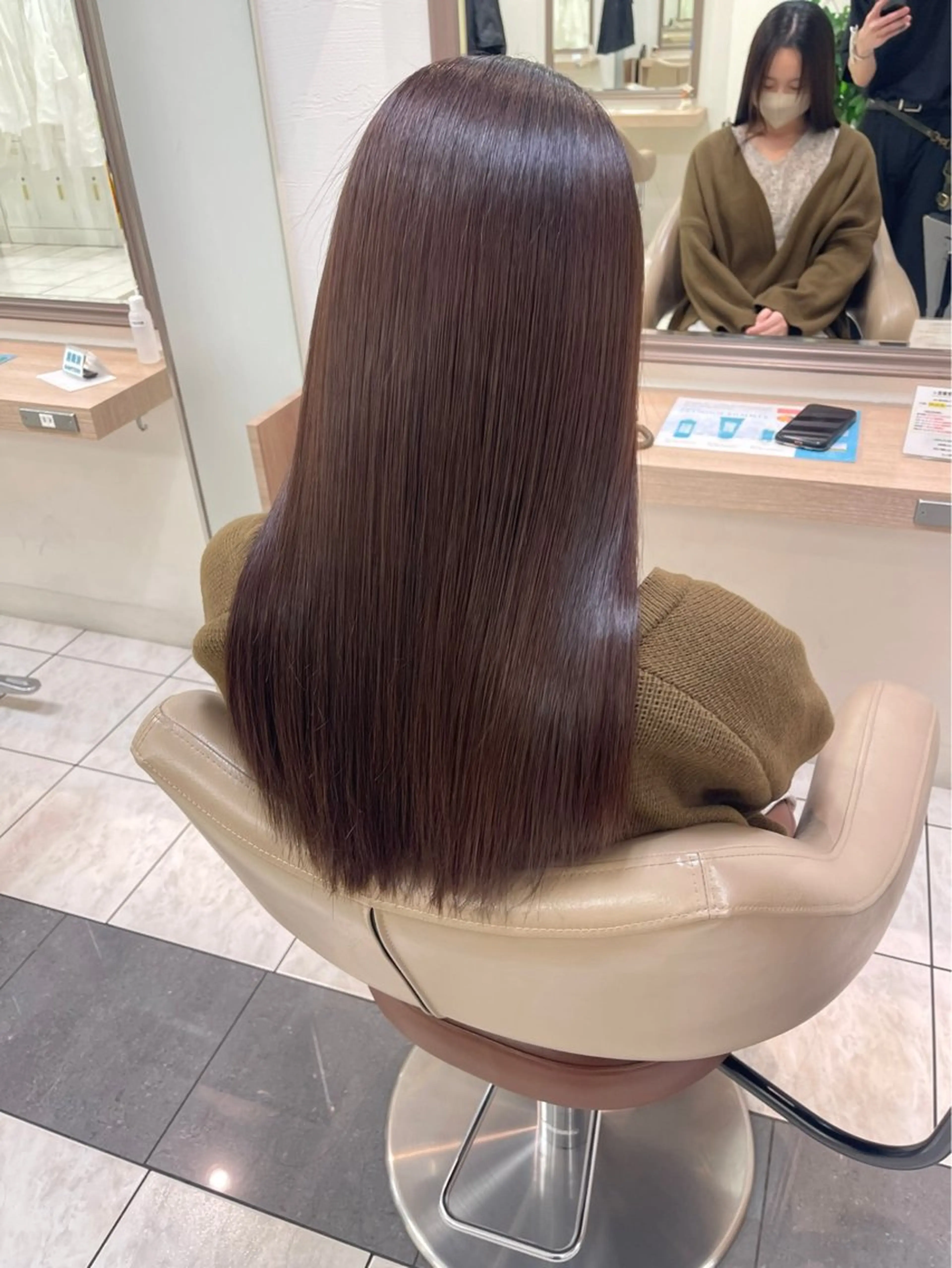 ロング カラー ヘアカラー トリートメント 🍒Ash国立 阿部妃南🍒のヘアスタイル