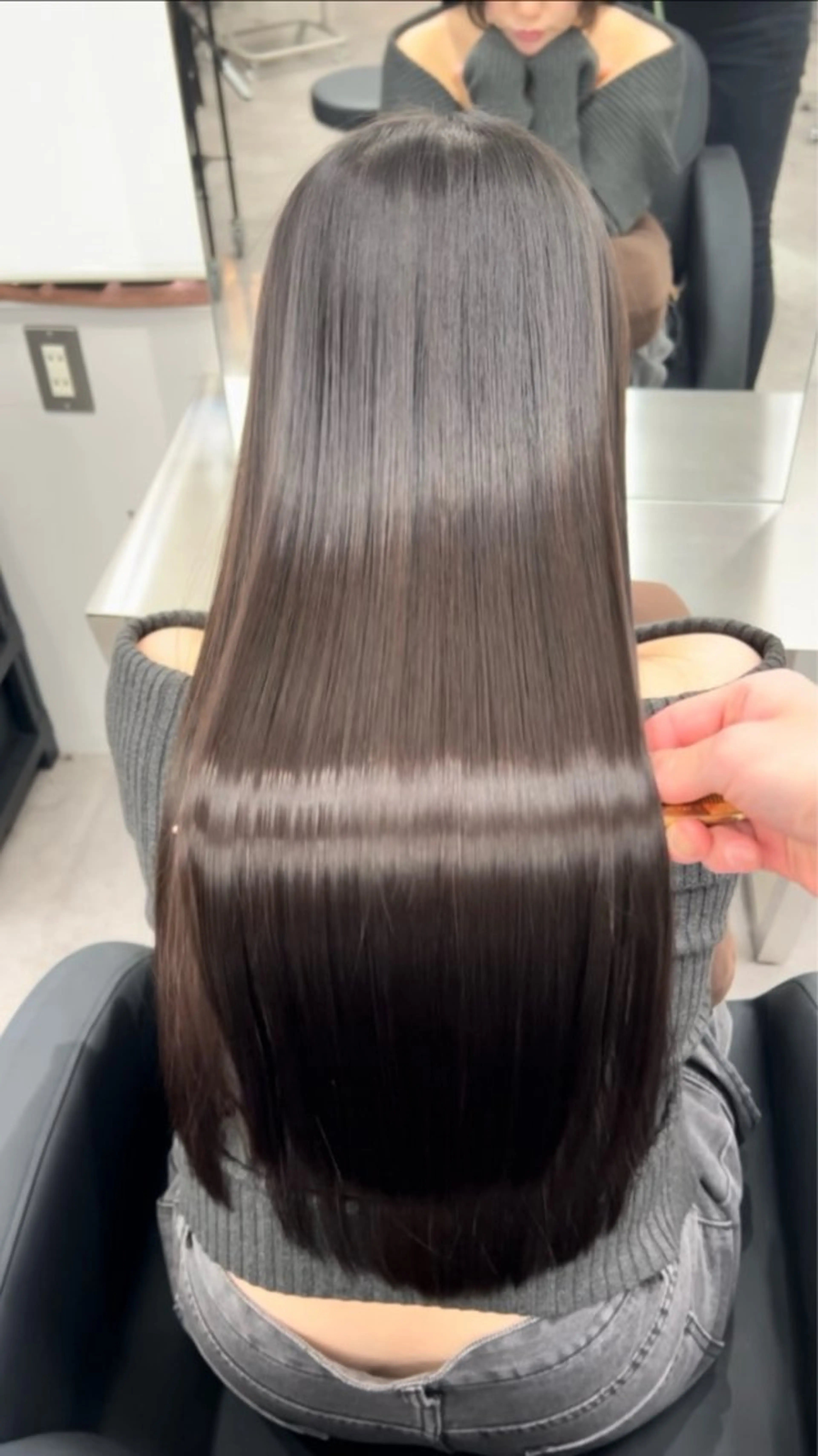 ロング 髪質改善 縮毛矯正 トリートメント カット ヘアカラー トリートメント 🫧髪質改善 講師🫧🍎幹細胞のヘアスタイル