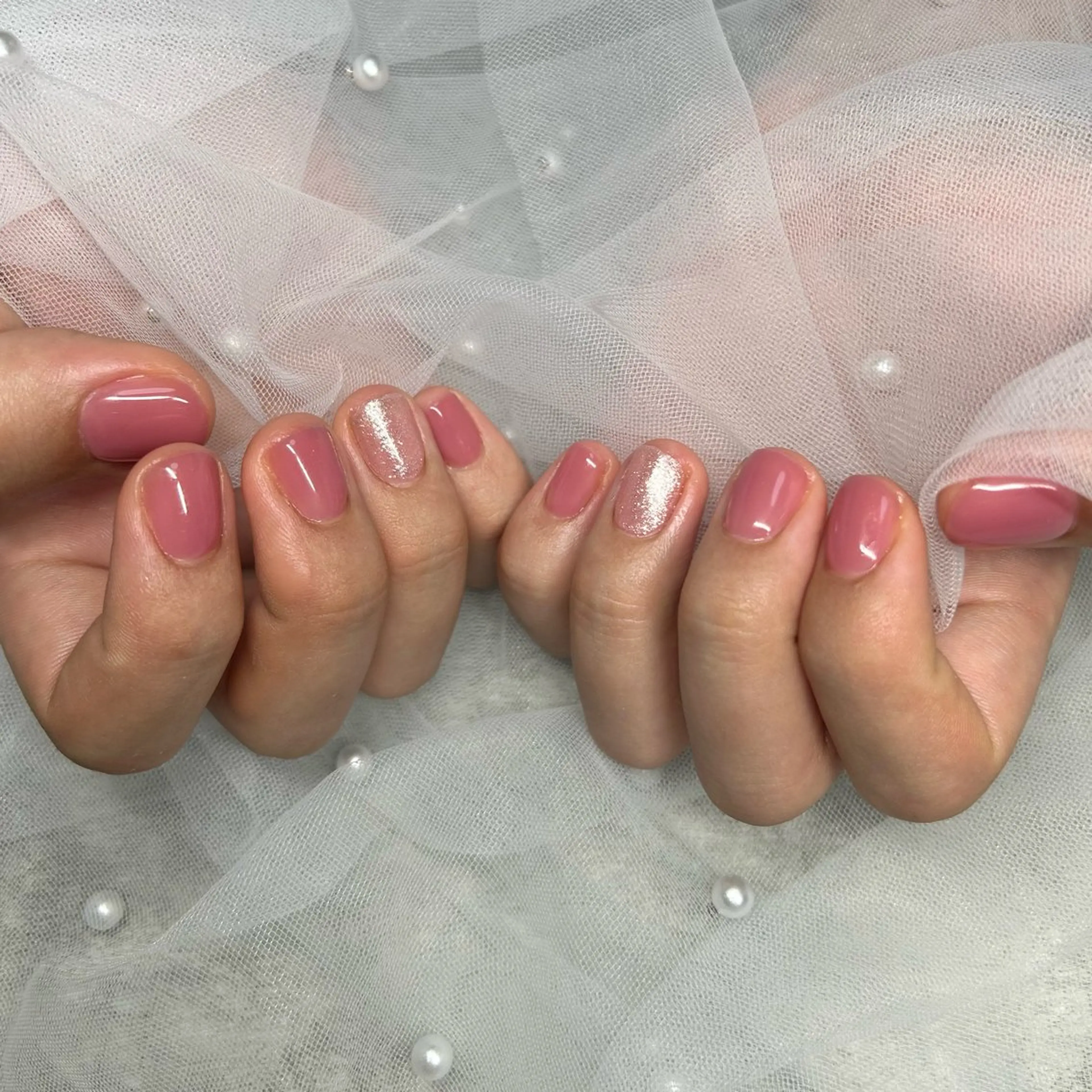 ネイル ラメ(グリッター) ハンドネイル ten nail salon　かえでのネイルデザイン
