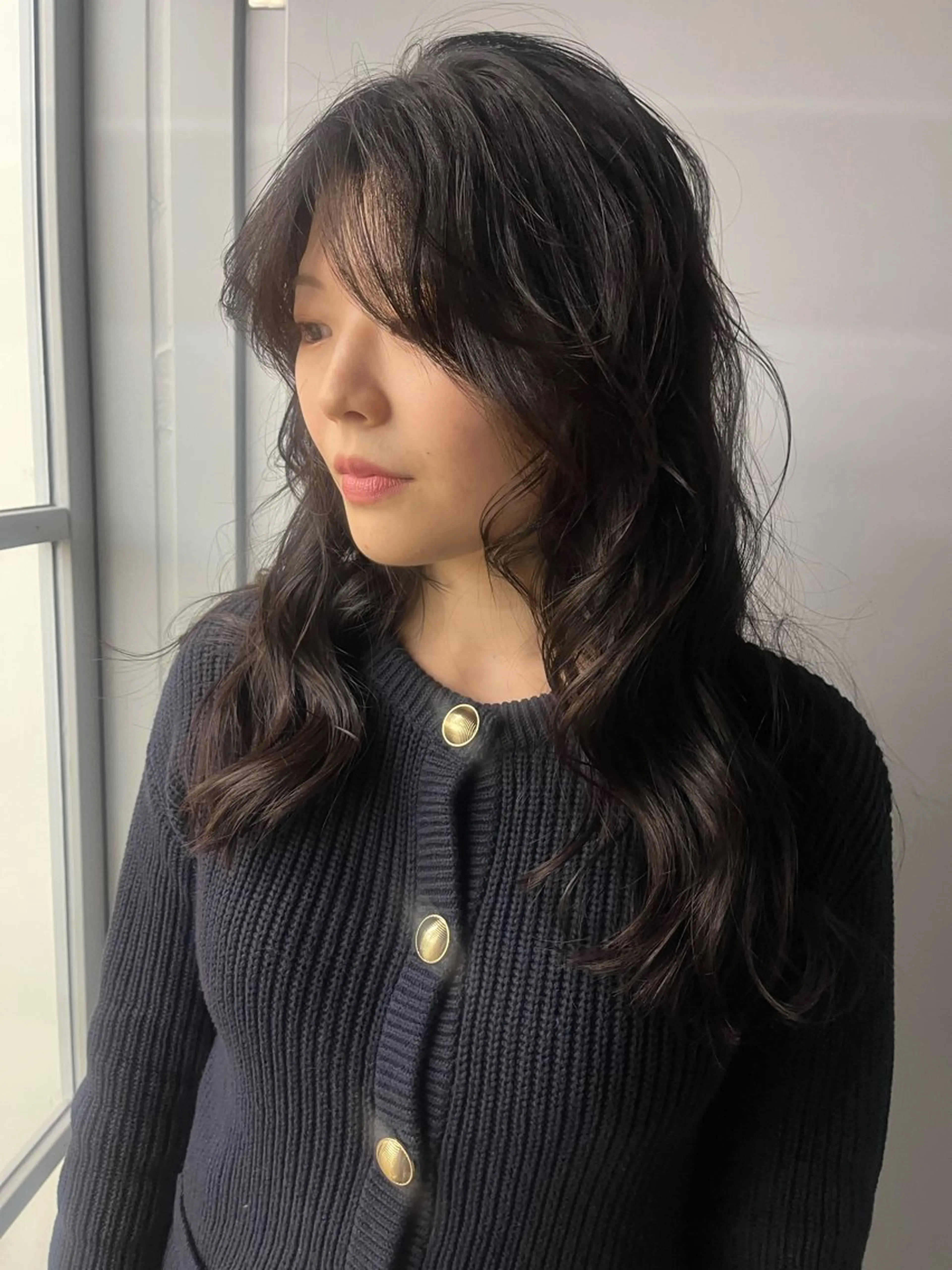 ロング カット レイヤー/ケアパーマ /ニュアンス/モードのヘアスタイル