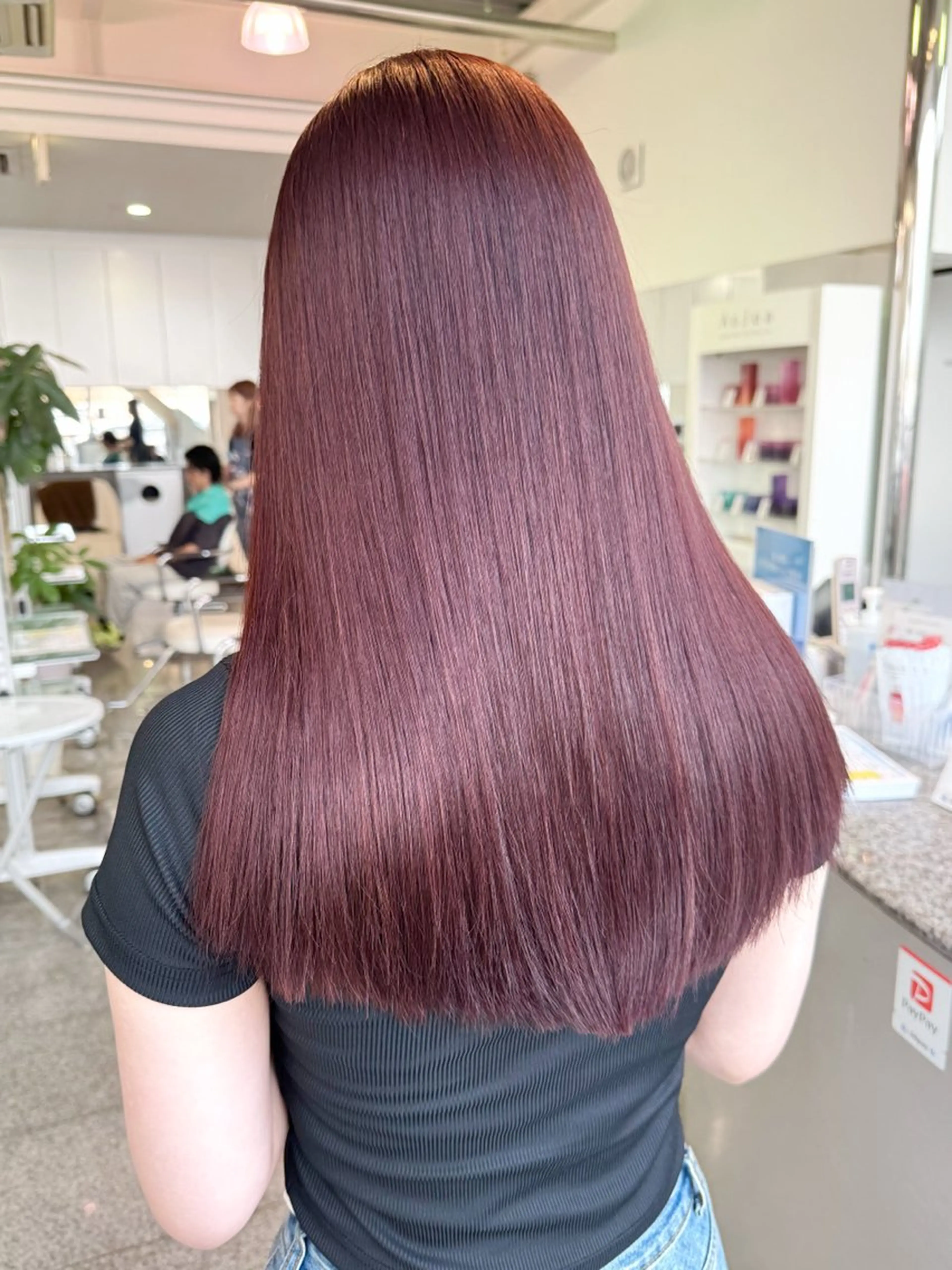 セミロング カラー ブリーチ ダブルカラー ブリーチなしカラー レッドカラー 🫧ヒシダアキ taboo.i🫧のヘアスタイル