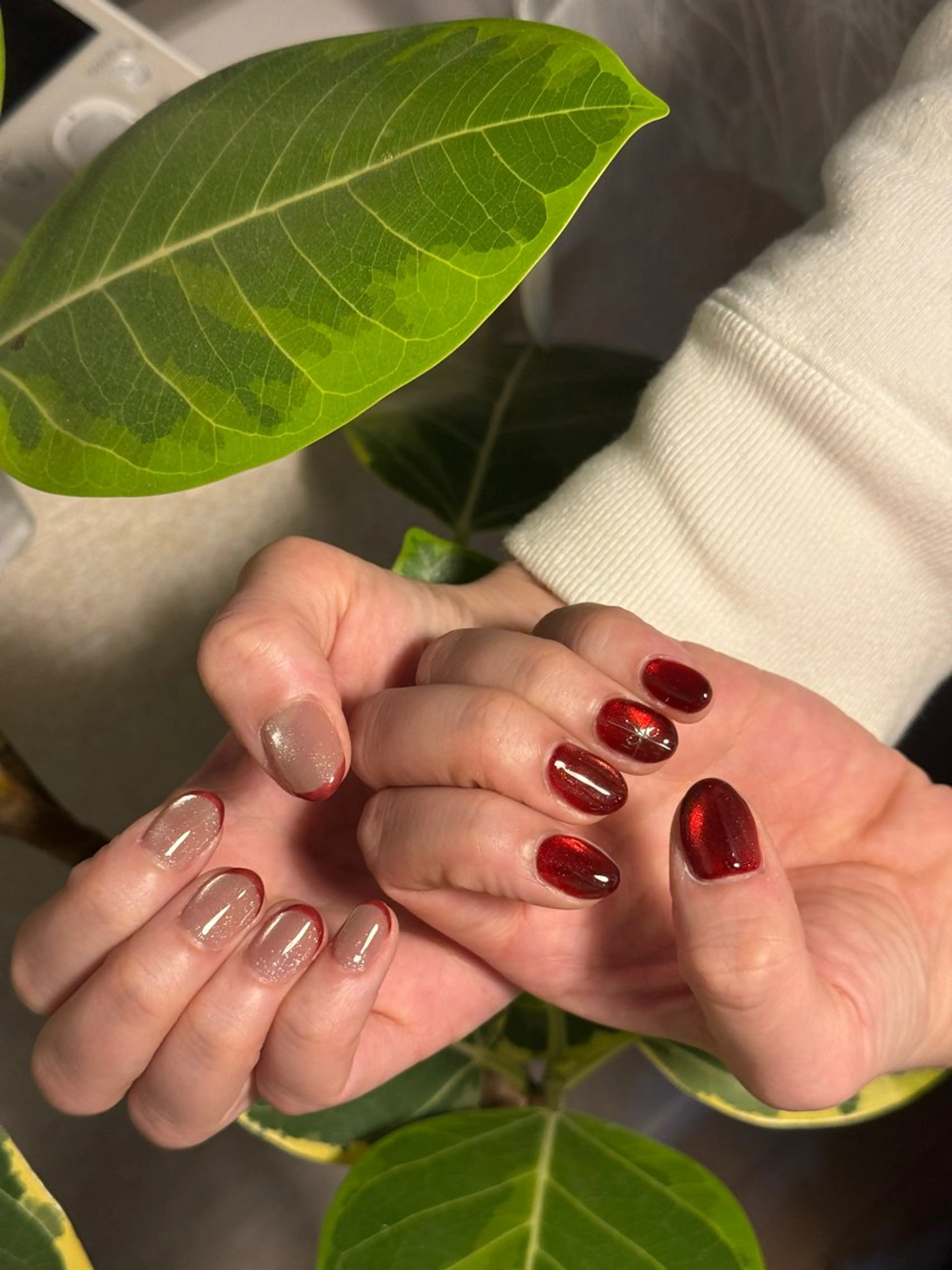 ネイル フレンチネイル マグネットネイル マグネットフレンチ ハンドネイル ayaka naruのネイルデザイン