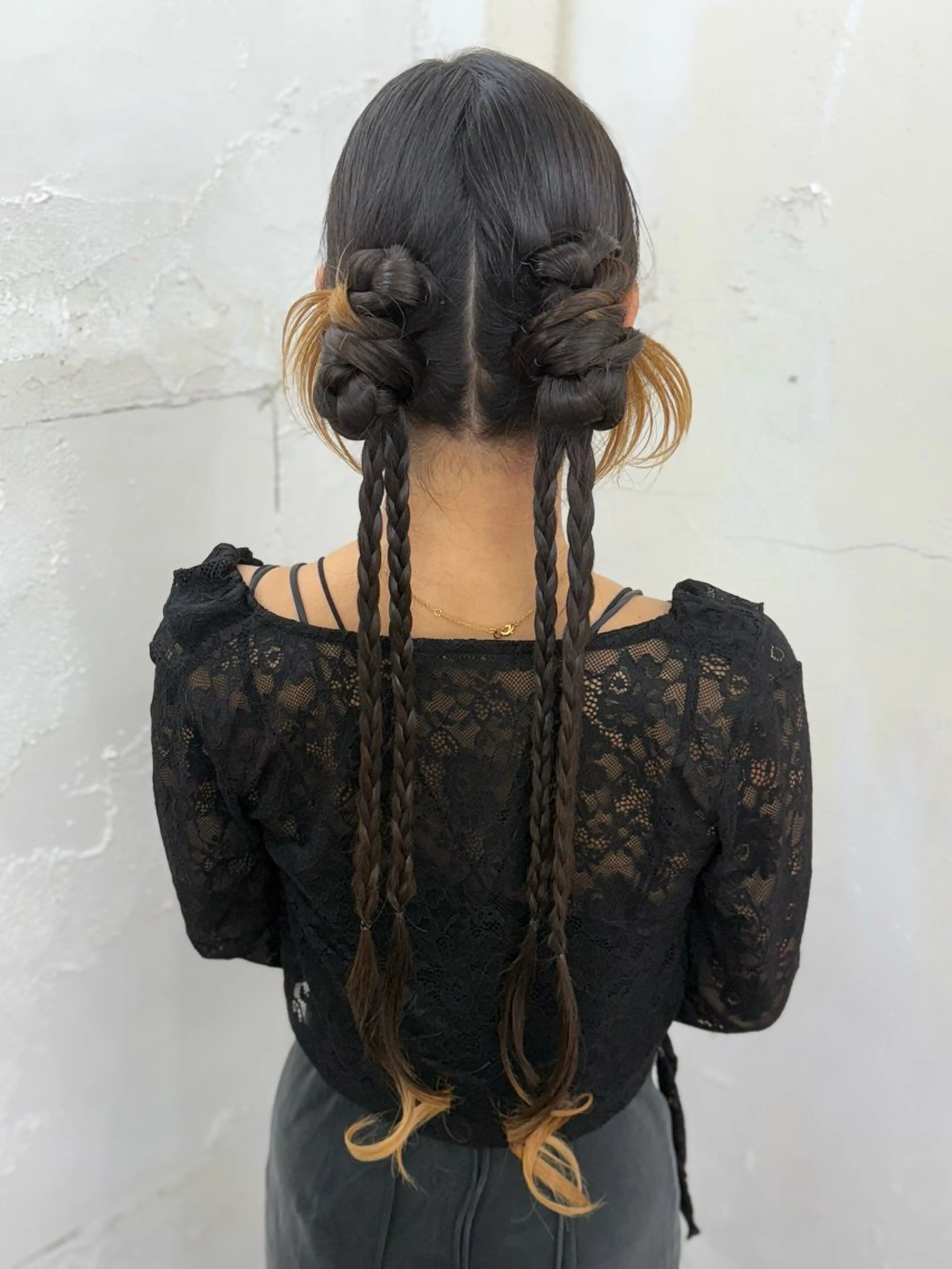 ロング ヘアアレンジ シールエクステ エクステ 髪質改善 レイヤーカット ヘアセット 𝙃𝘼𝙍𝙐🎀 韓国×エクステのヘアスタイル