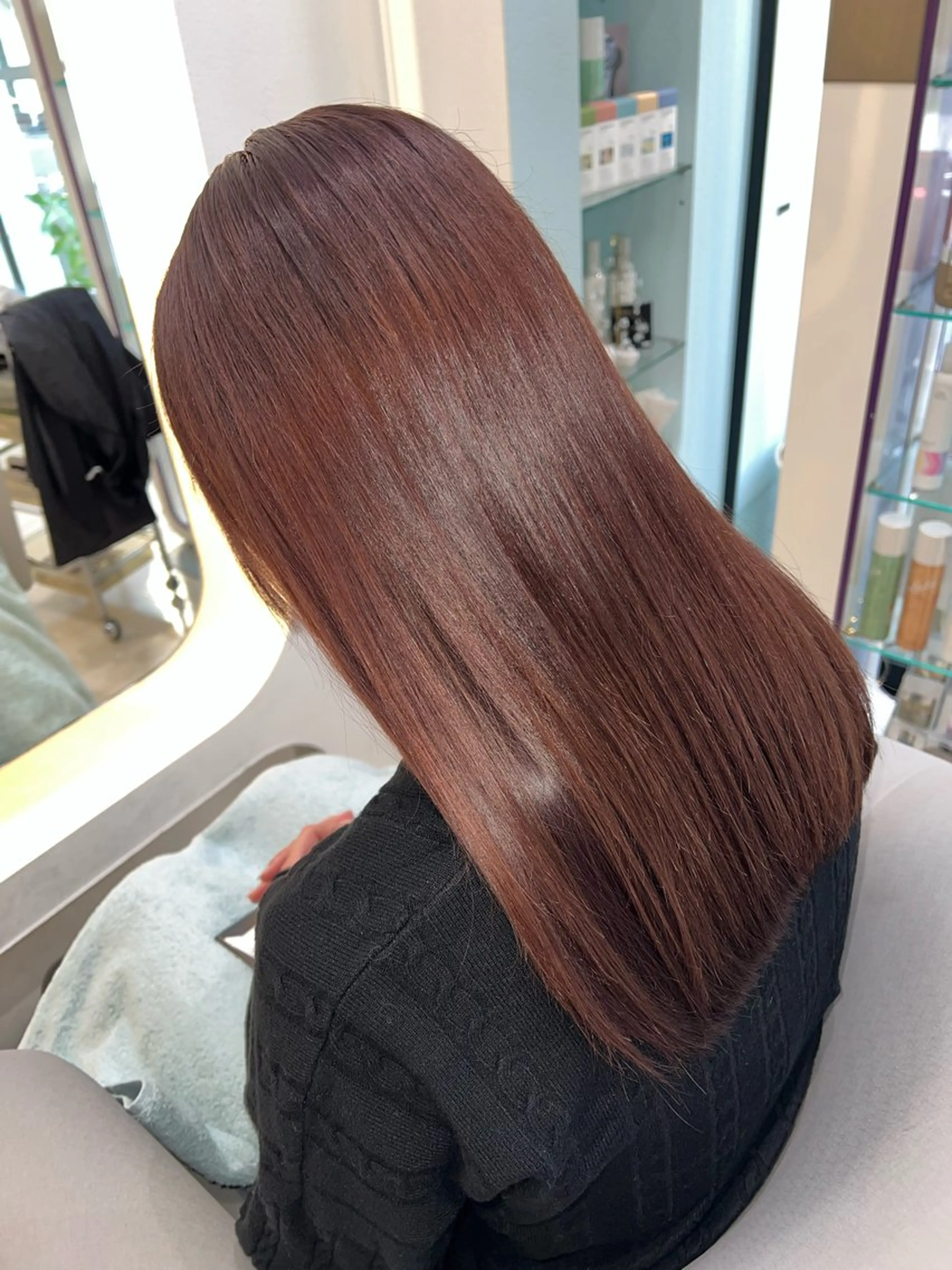 ミディアム カラー 縮毛矯正 堀井 凌平のヘアスタイル