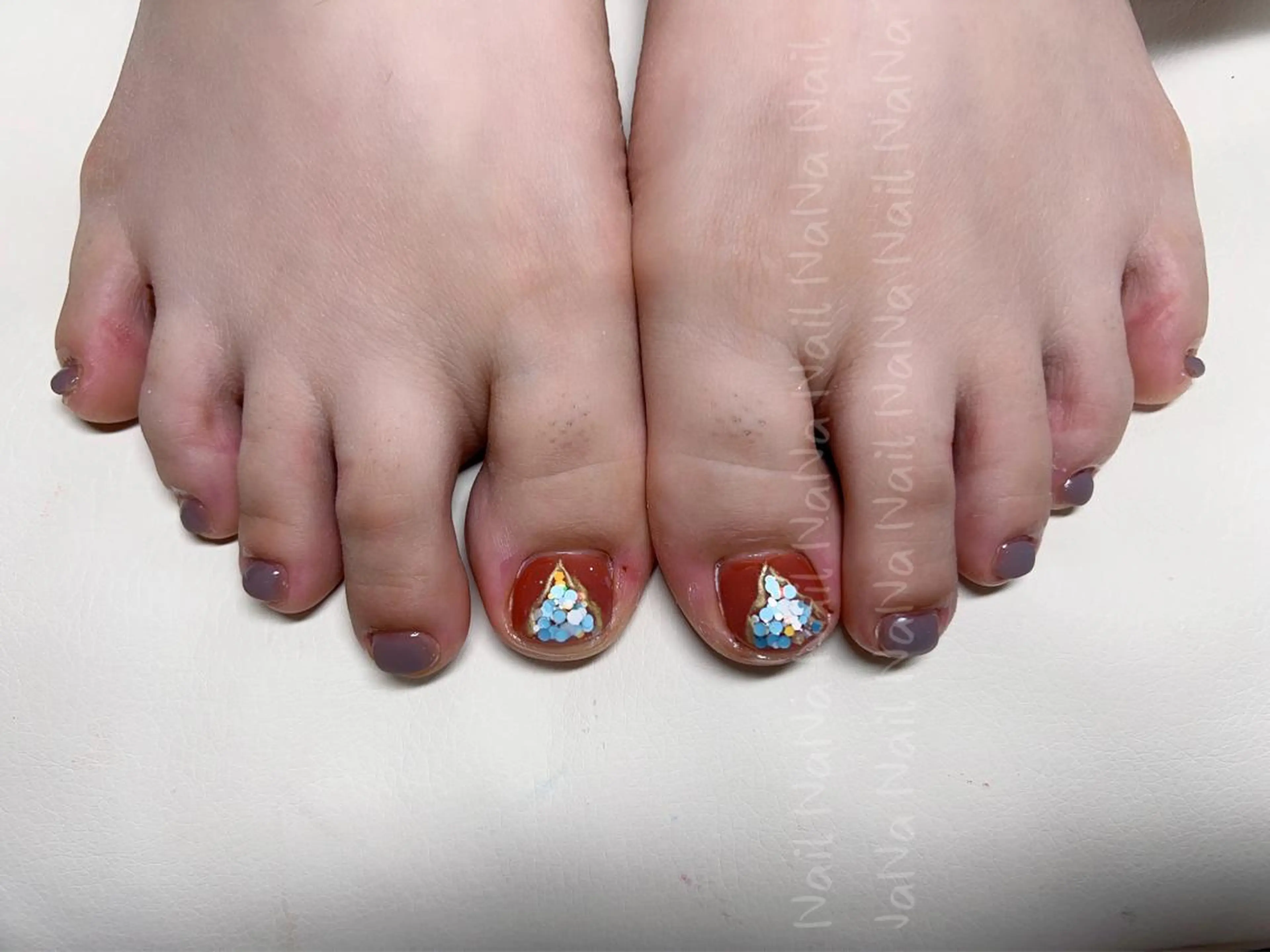 ショート カラー ネイル フットネイル Nail NaNaのネイルデザイン