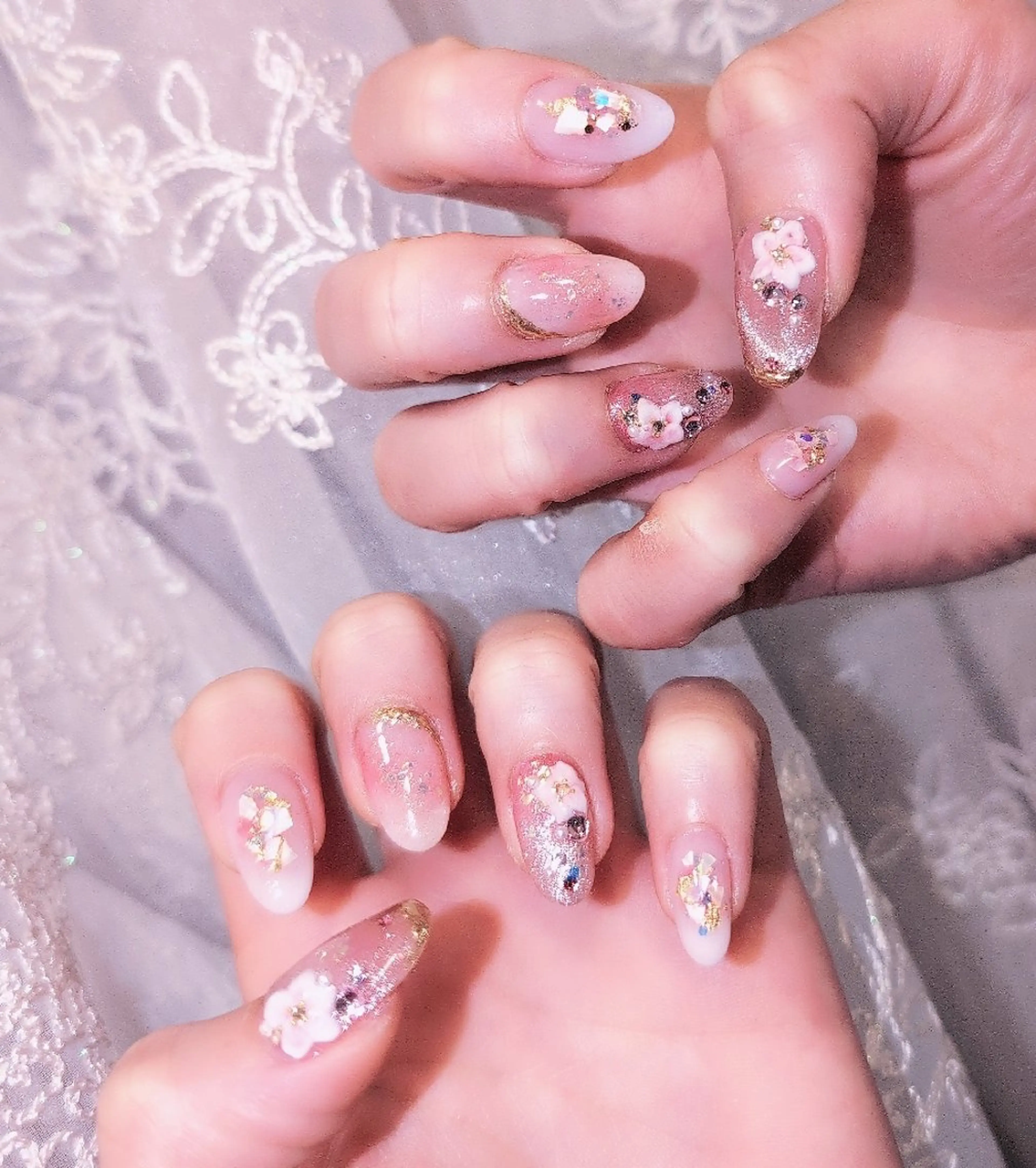 ネイル 長さ出し ジェルネイル 韓国ネイル マグネットネイル ニュアンスネイル ハンドネイル I LOVE ME NAIL.｡.:*♡のネイルデザイン